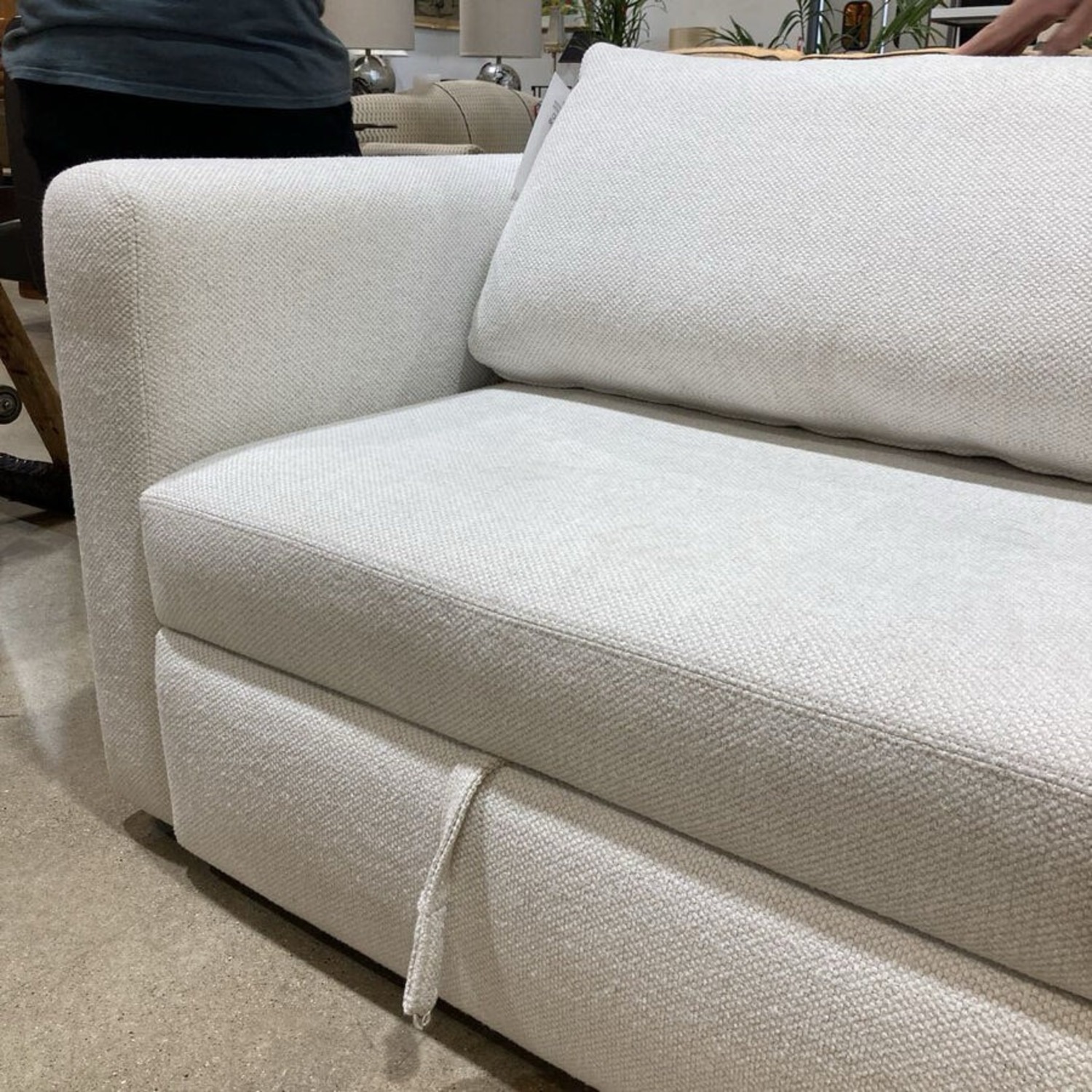 Room & Board Chair & A Half Pull-Out Chair White - image-2