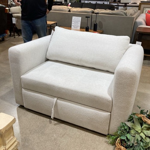 Used Room & Board Chair & A Half Pull-Out Chair White for sale on AptDeco