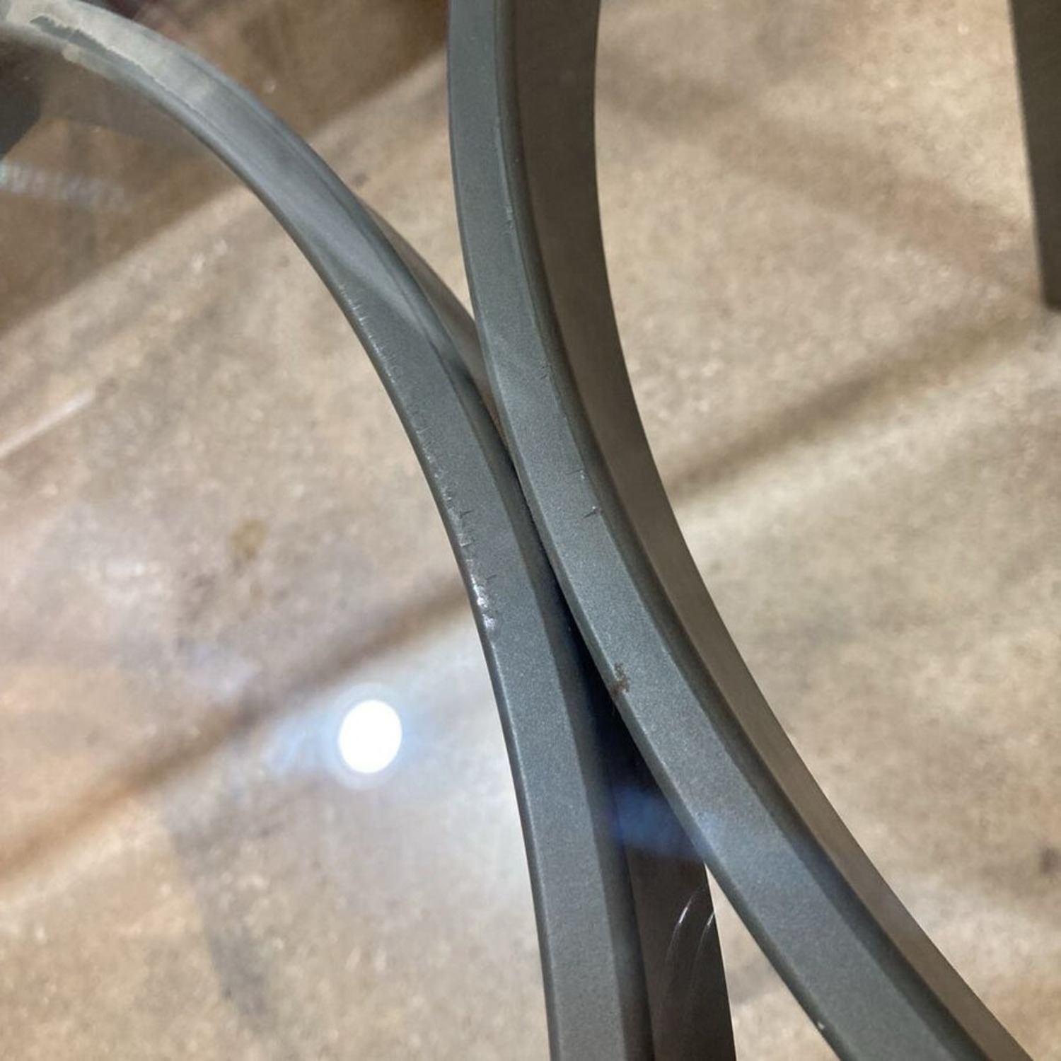 Contemporary Glass Top w Metal Base Dining Table - image-11