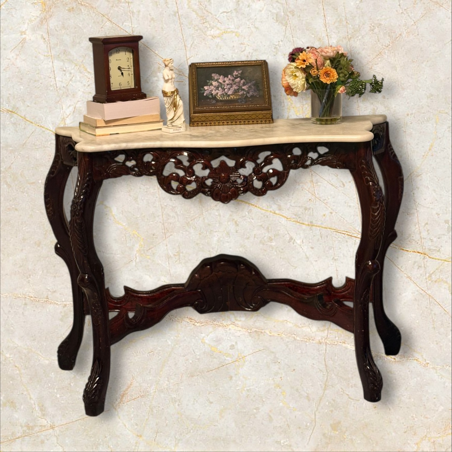 White Wood Side Table - image-2