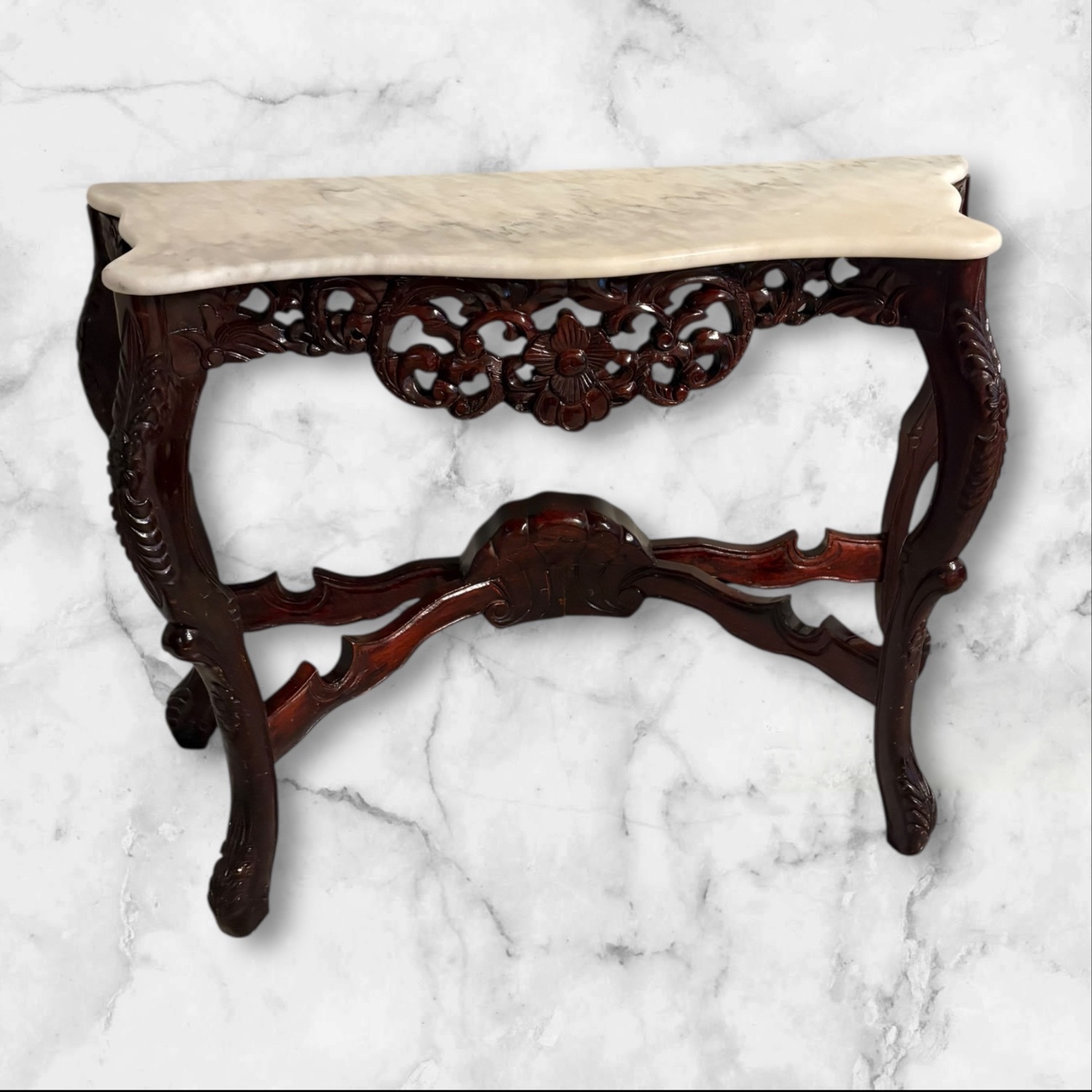 White Wood Side Table - image-4