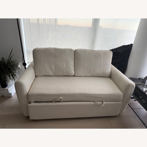 Used Serta White Fabric Sleeper Sofa for sale on AptDeco