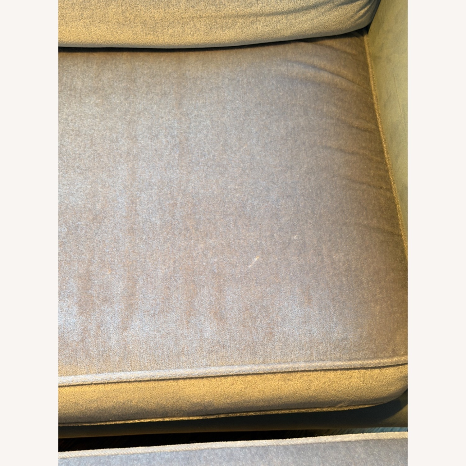 Ochre Light Gray Suede Accent Club Chair & Ottoman - image-4