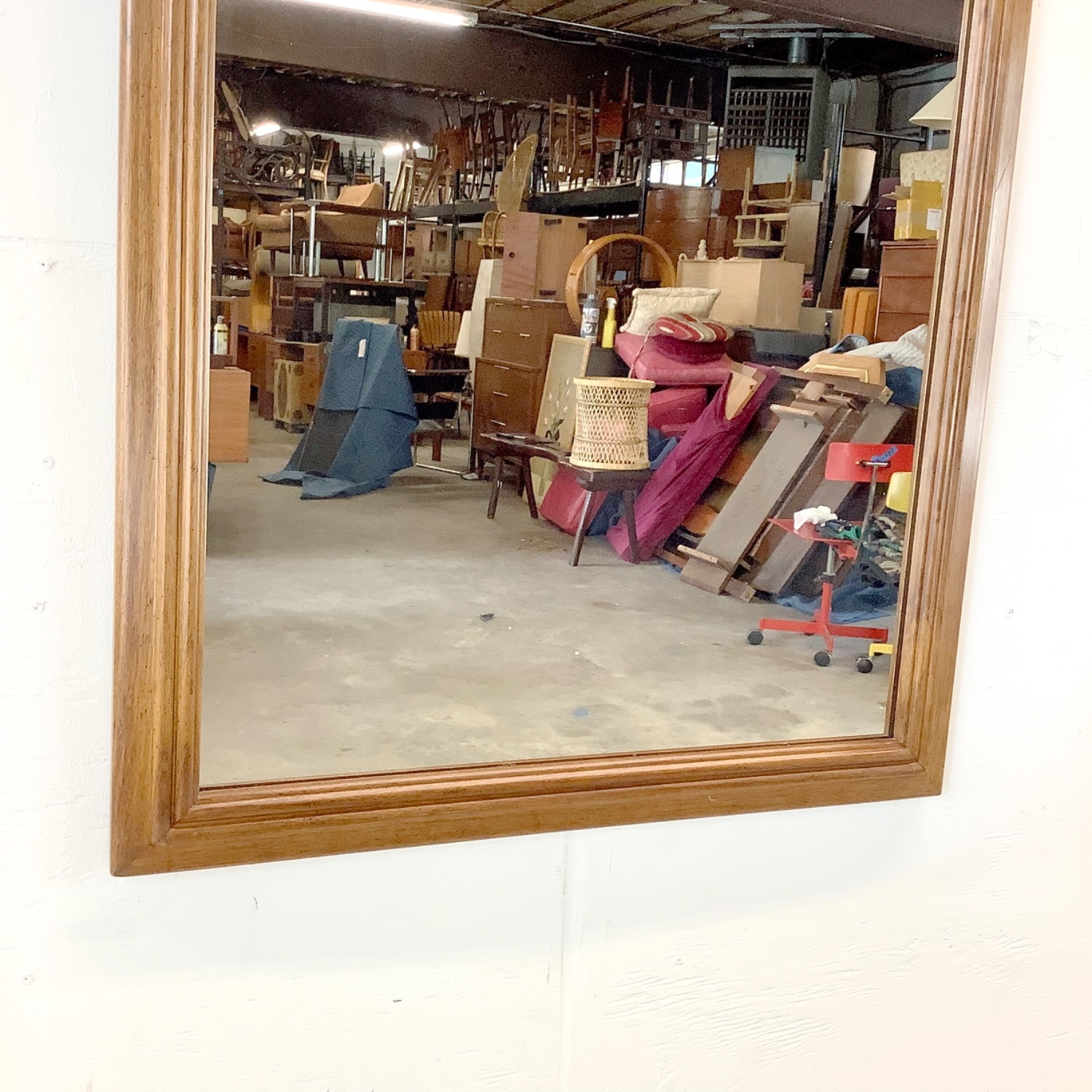 Vintage Drexel Wall Mirror W Cane Accent - image-4