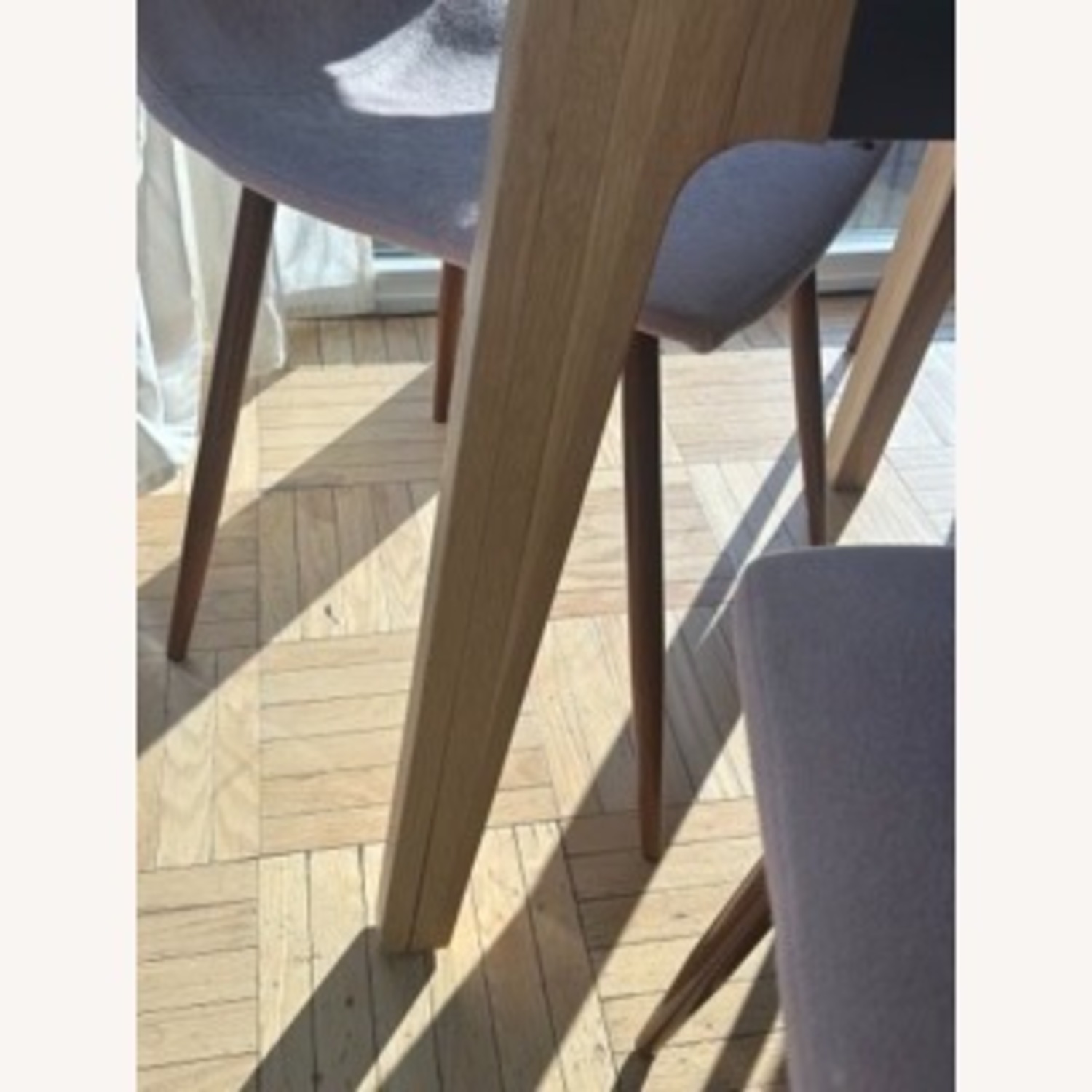 Crate & Barrel Brace Round Glass Table - image-2