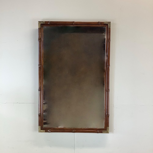 Used Vintage Campaign Wall Mirror Attr Henredon for sale on AptDeco