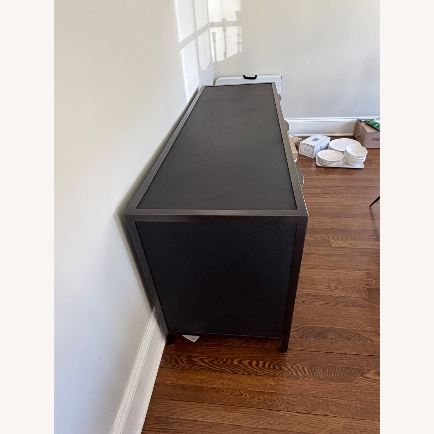 Uhuru Cairns Credenza Black Leather Sideboard - image-3