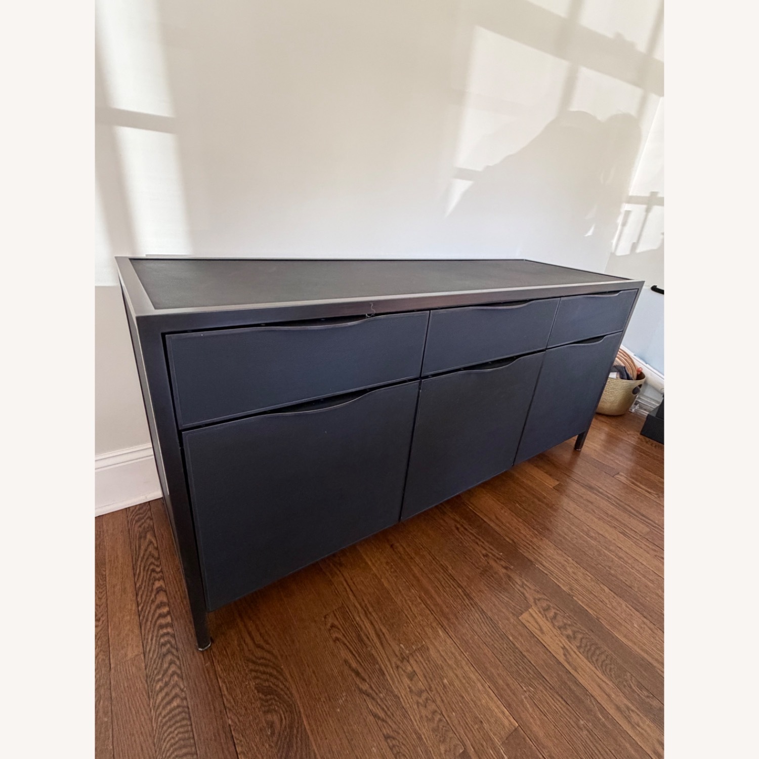 Uhuru Cairns Credenza Black Leather Sideboard - image-4