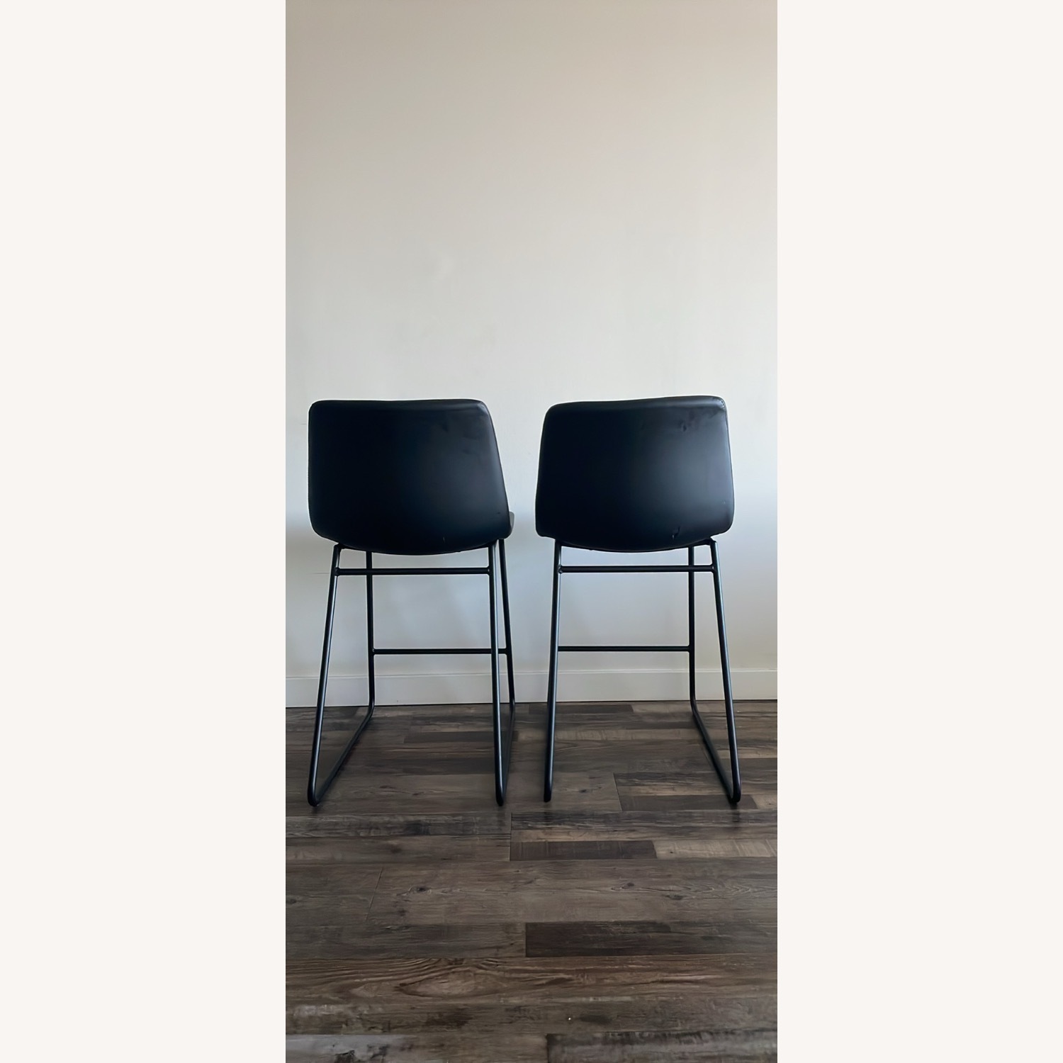 Set of 2 Bowden Faux Leather Counter – Black - image-2