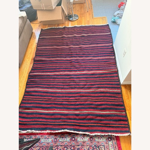 Used Vintage/Antique Finds Red Wool Area Rug 5' x 7' for sale on AptDeco