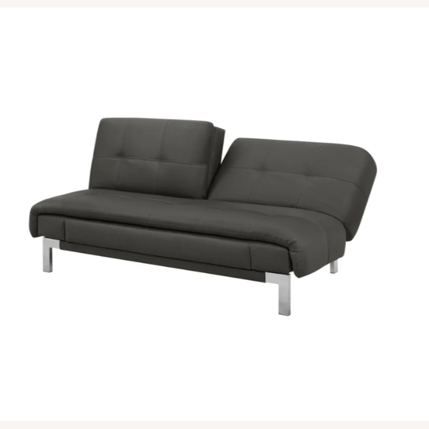 Eurolounger Black Leather Futon - image-4