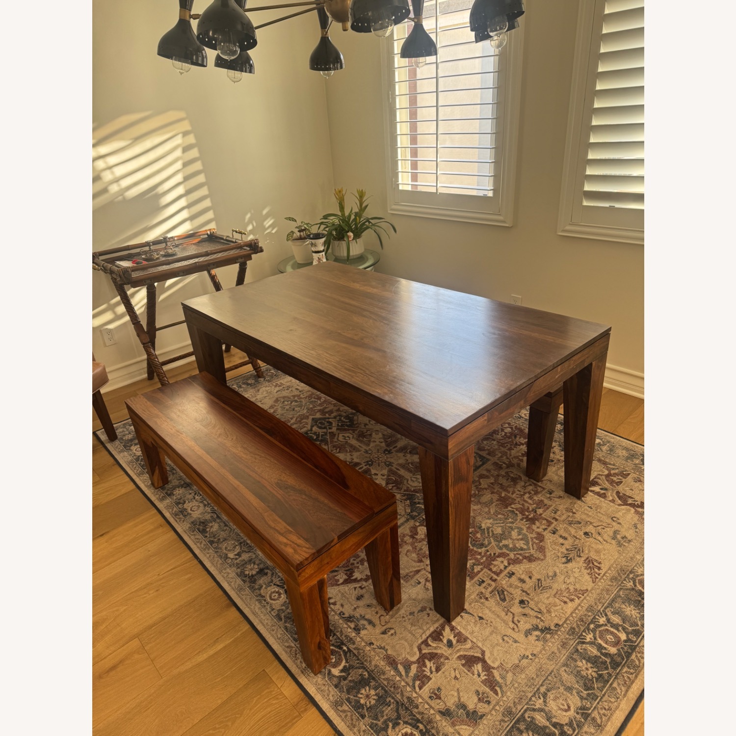 West Elm Carroll Farm Dining Table W 2 Benches - image-5