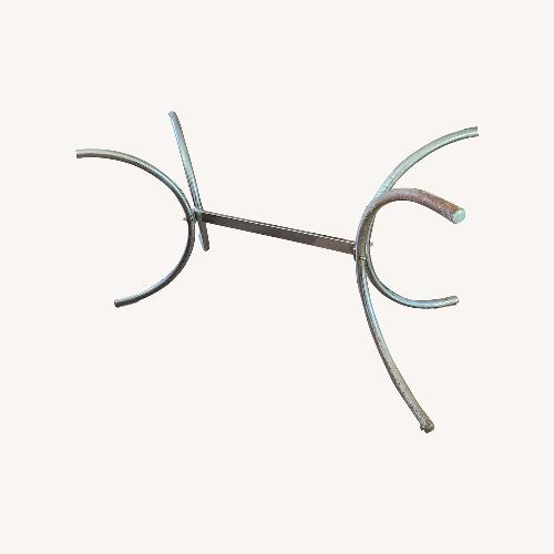 Used Vintage/Antique Finds Silver Glass Dining Table for sale on AptDeco