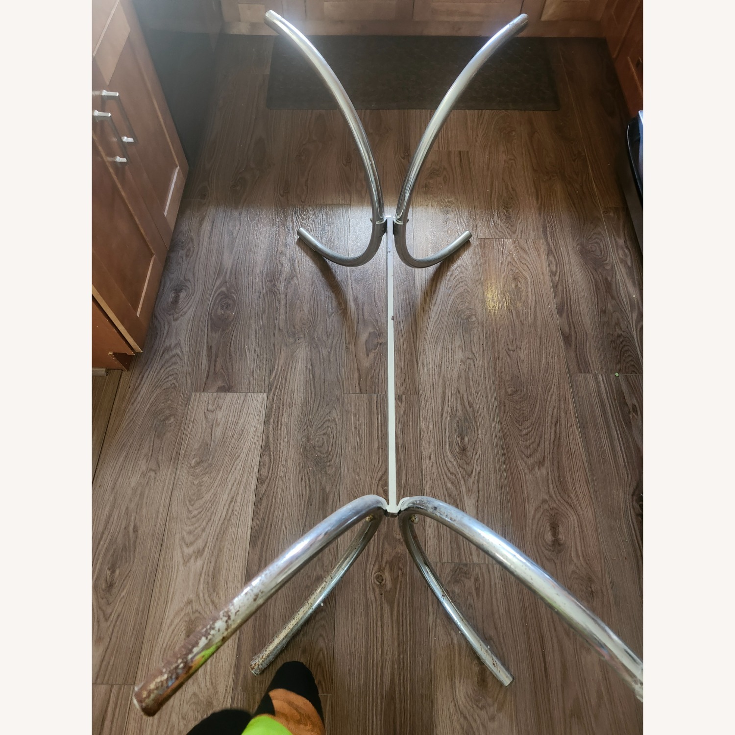 Vintage/Antique Finds Silver Glass Dining Table - image-2