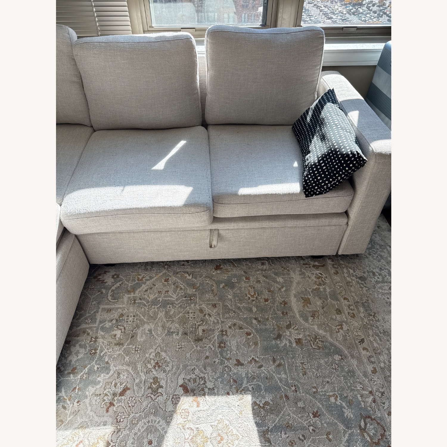 Natural Fabric Sleeper Sofa - image-3