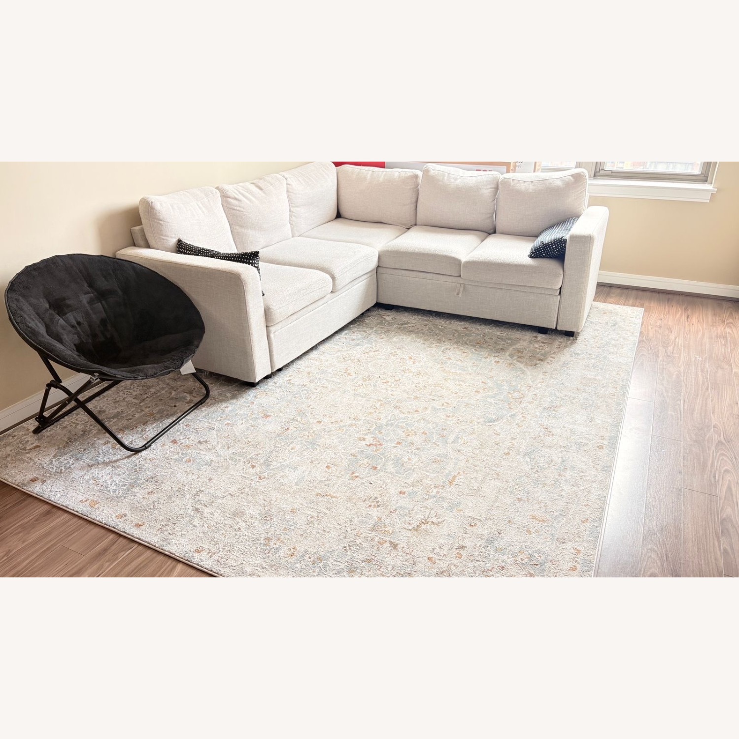 Natural Fabric Sleeper Sofa - image-1