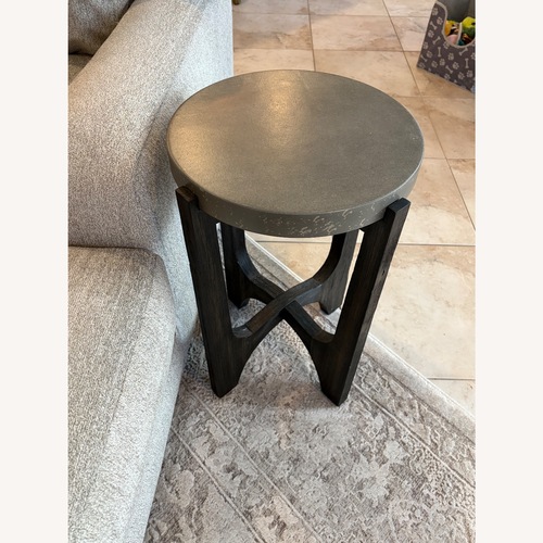 Used Raymour & Flanigan Gerald Round Chairside Table for sale on AptDeco
