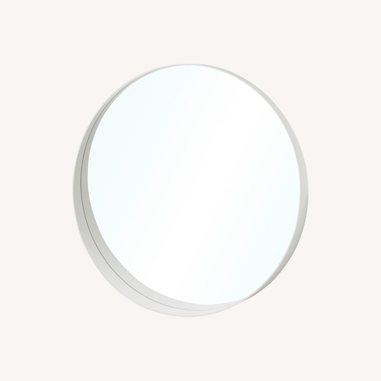 IKEA White Wood Wall Mirror - image-0