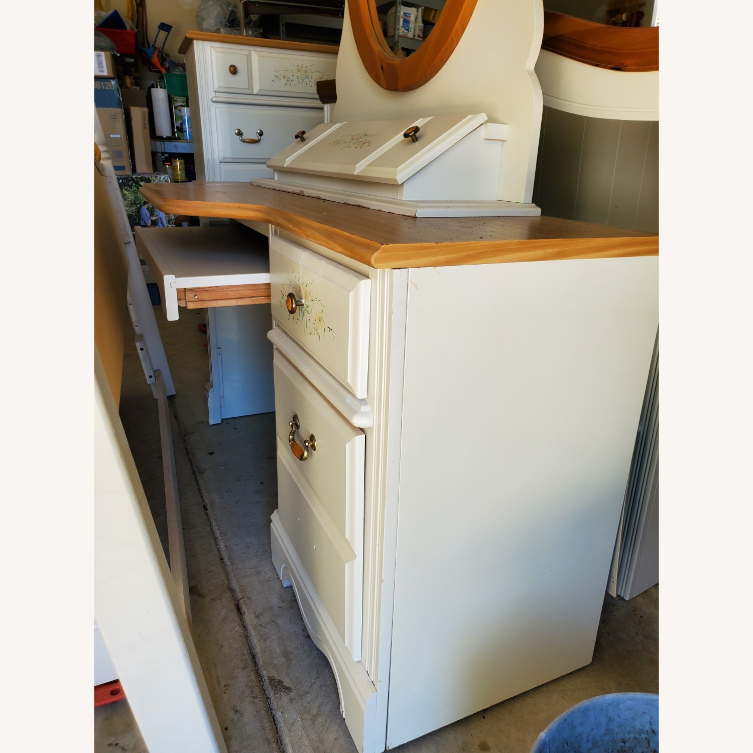Creamy Two Toned Wood Desk - image-2