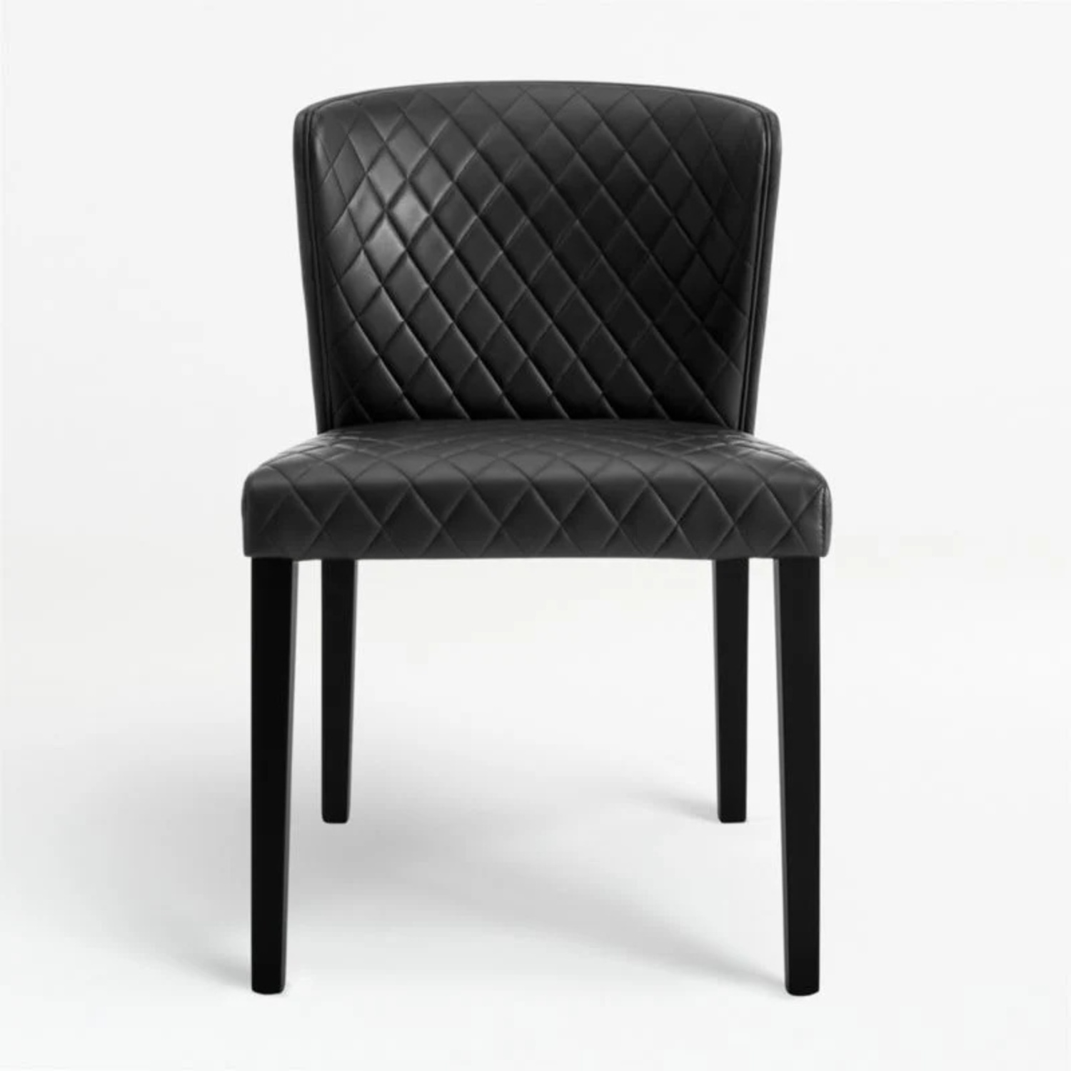 Crate & Barrel Curran Quilted Onyx Dining Chair - image-5