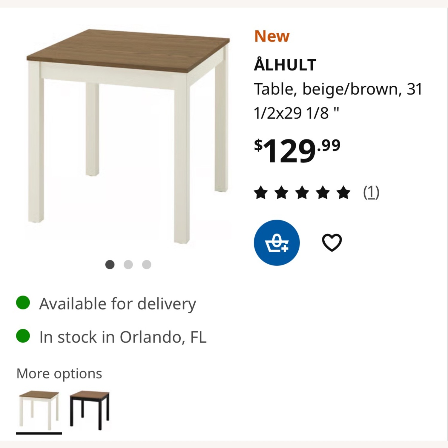 IKEA White Wood Dining Table - image-2