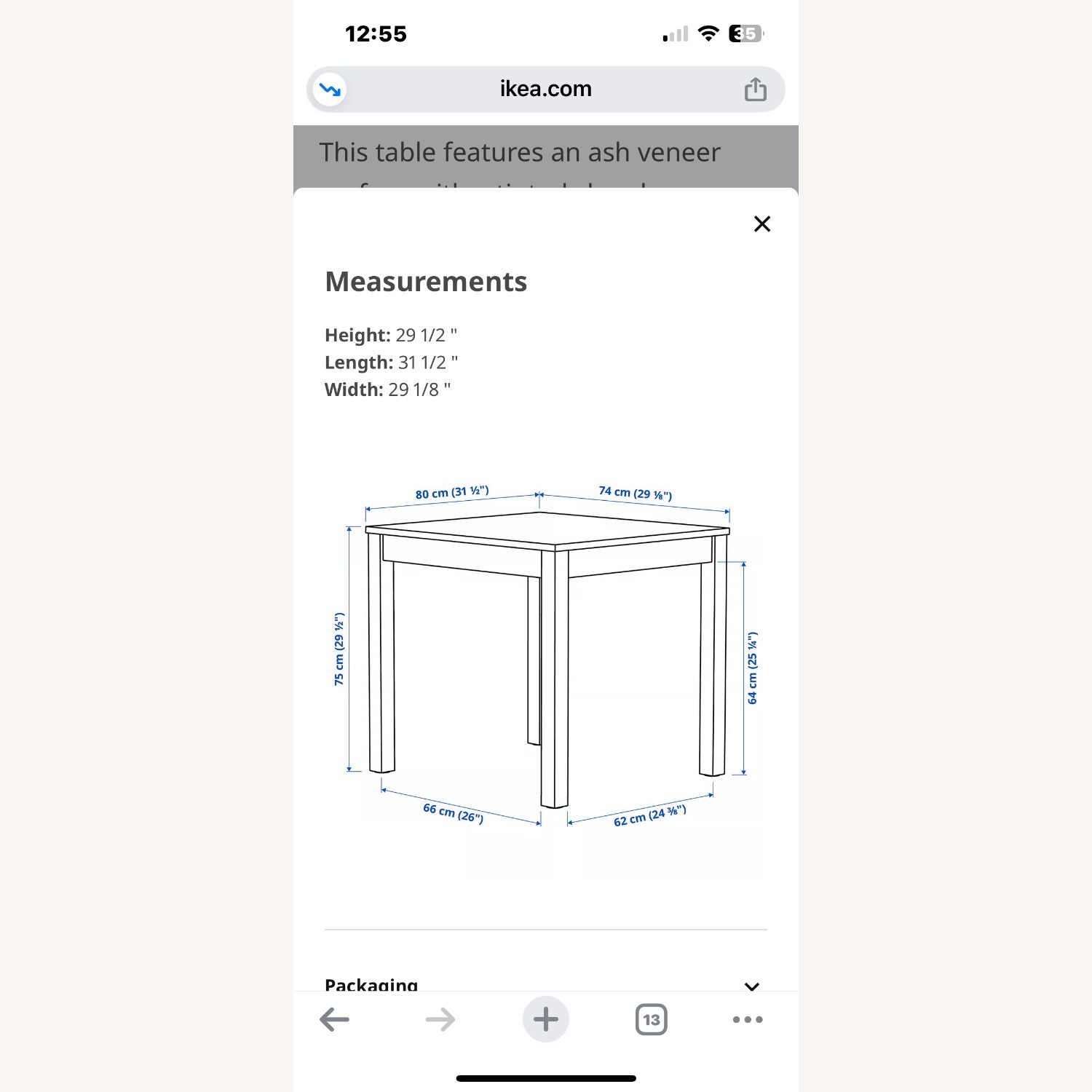 IKEA White Wood Dining Table - image-3