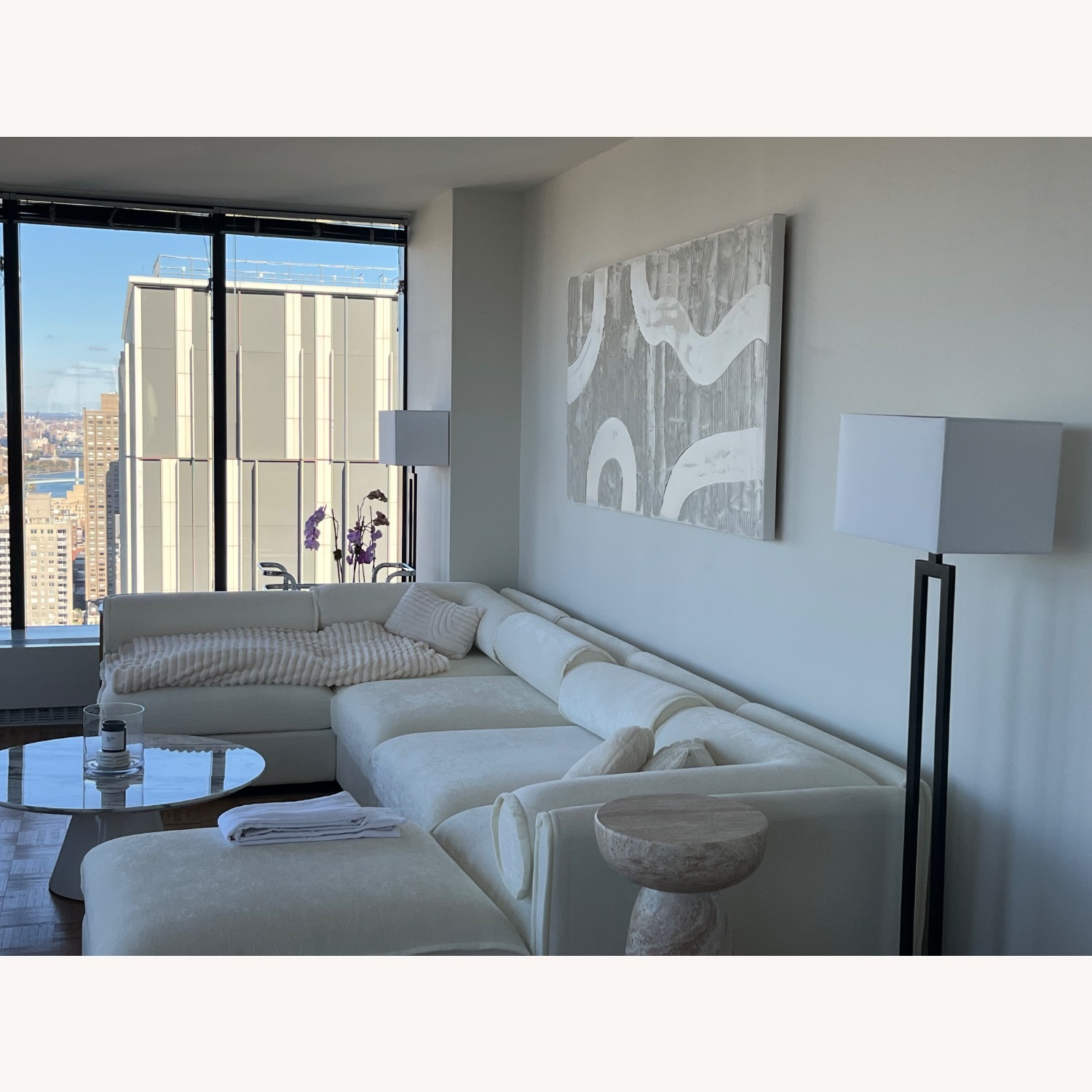 Chic Modern Cream Painting on Canvas  - image-2