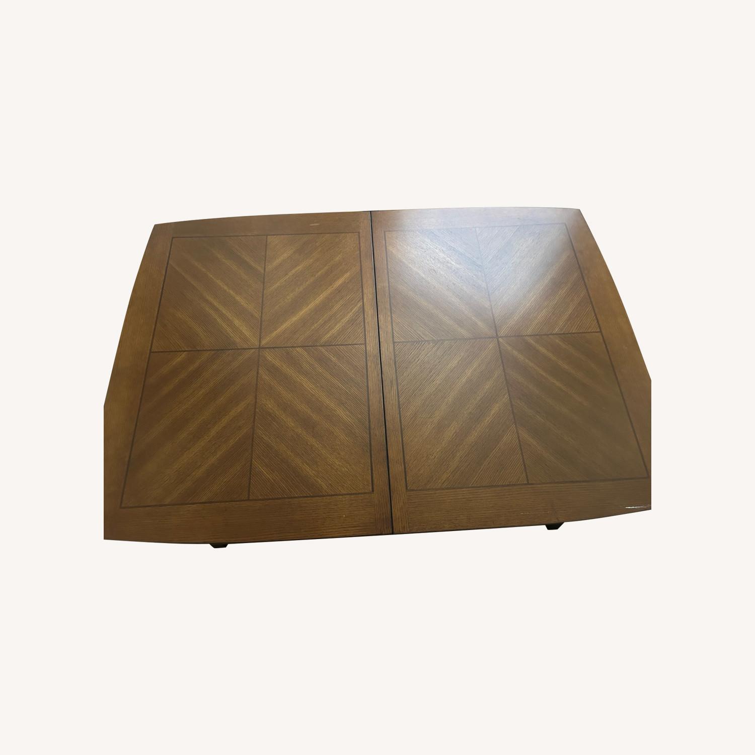 Dark Brown Wood Dining Table - image-5