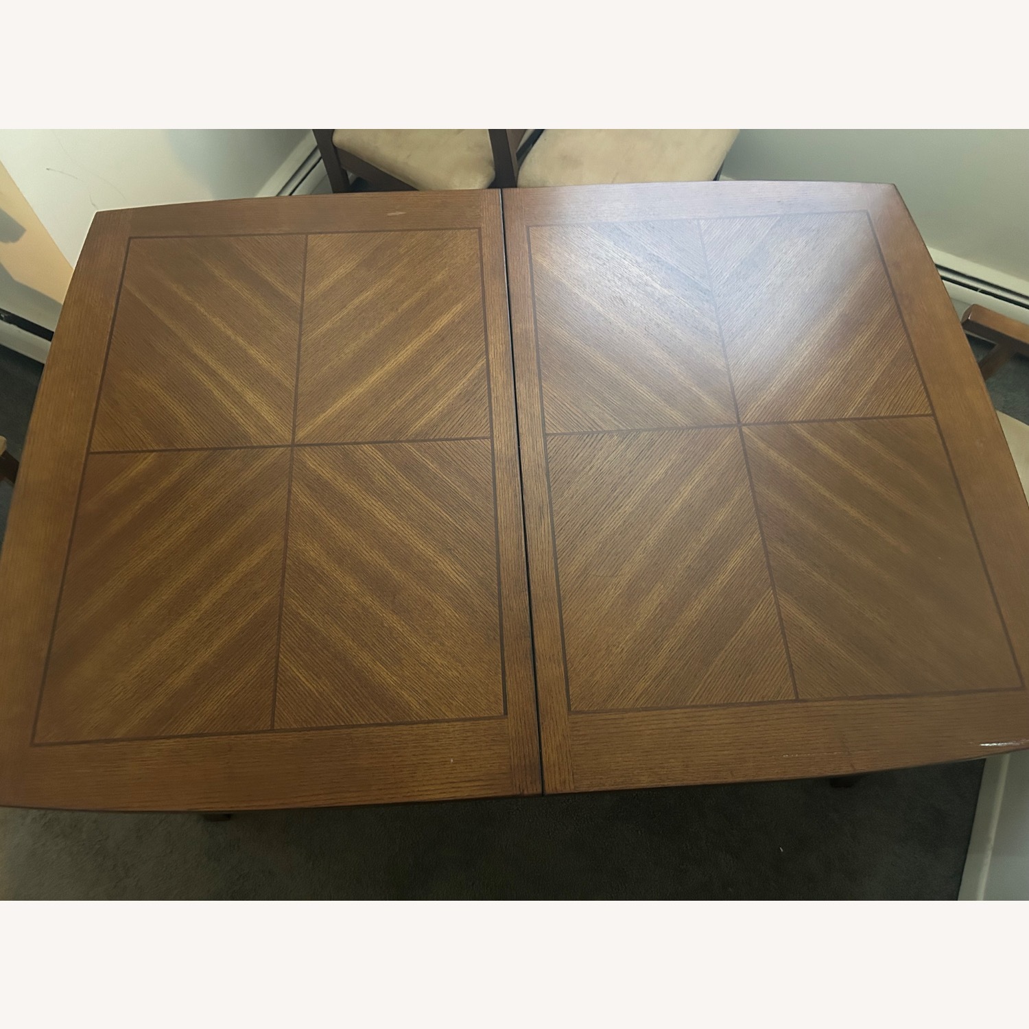 Dark Brown Wood Dining Table - image-1