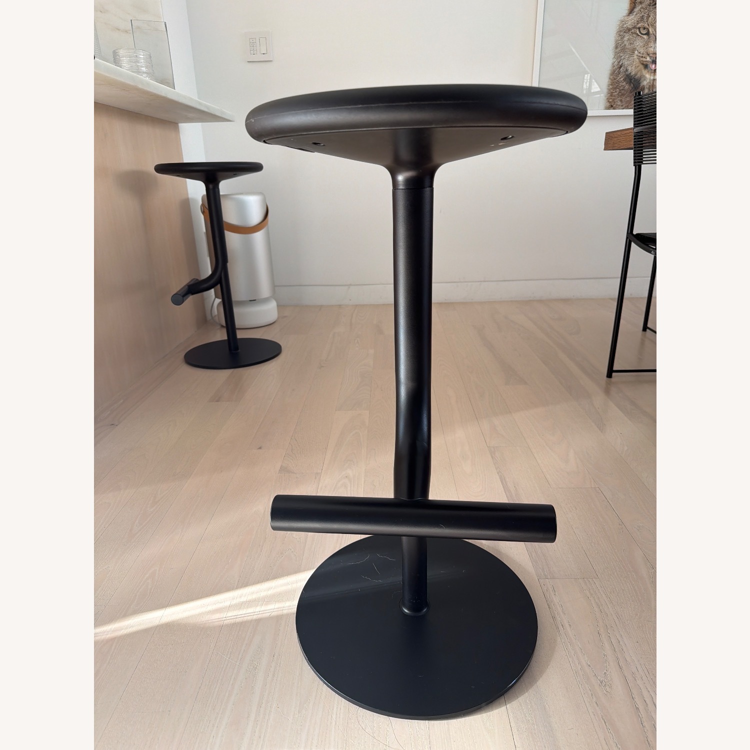 Design Within Reach Tibu Piston Black Metal Stools - image-4