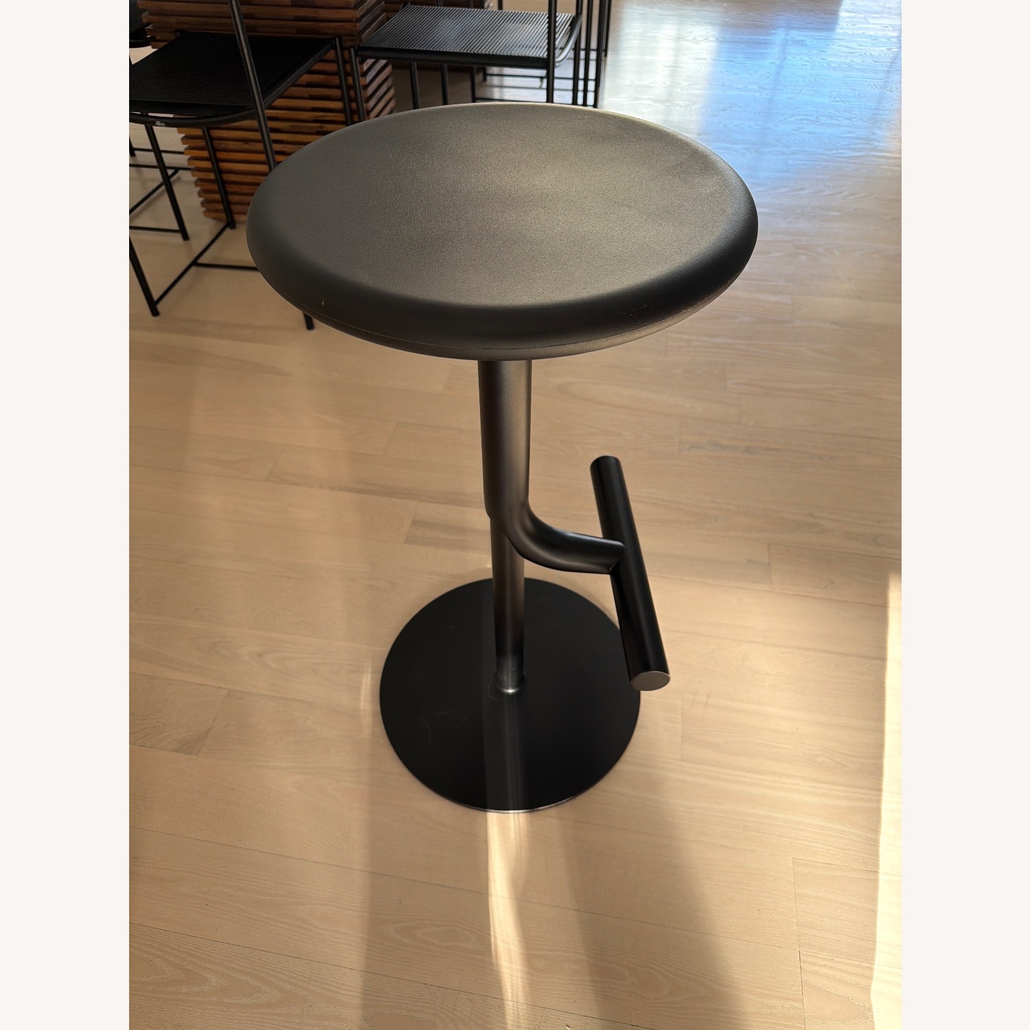 Design Within Reach Tibu Piston Black Metal Stools - image-3