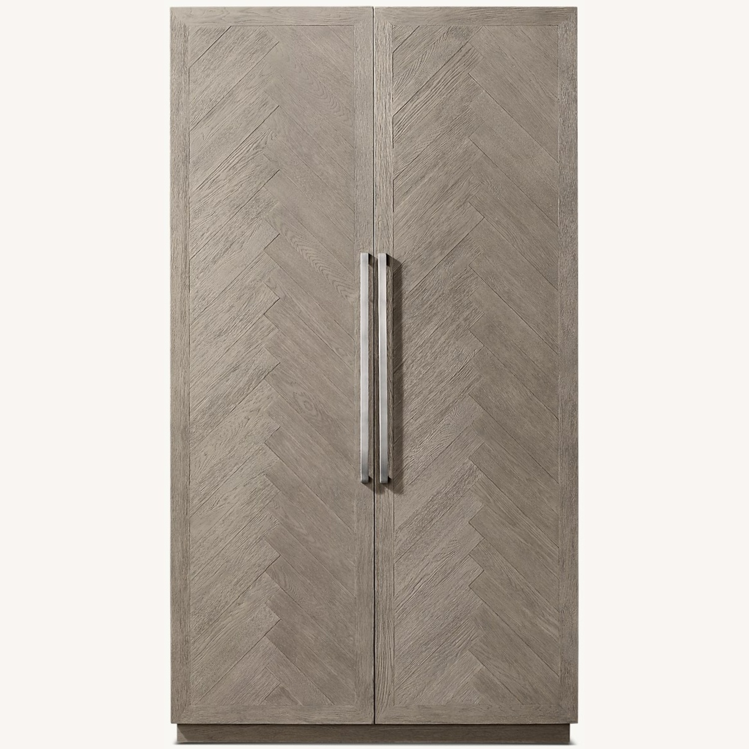 Restoration Hardware Herringbone Dark Gray Wood Armoire - image-7