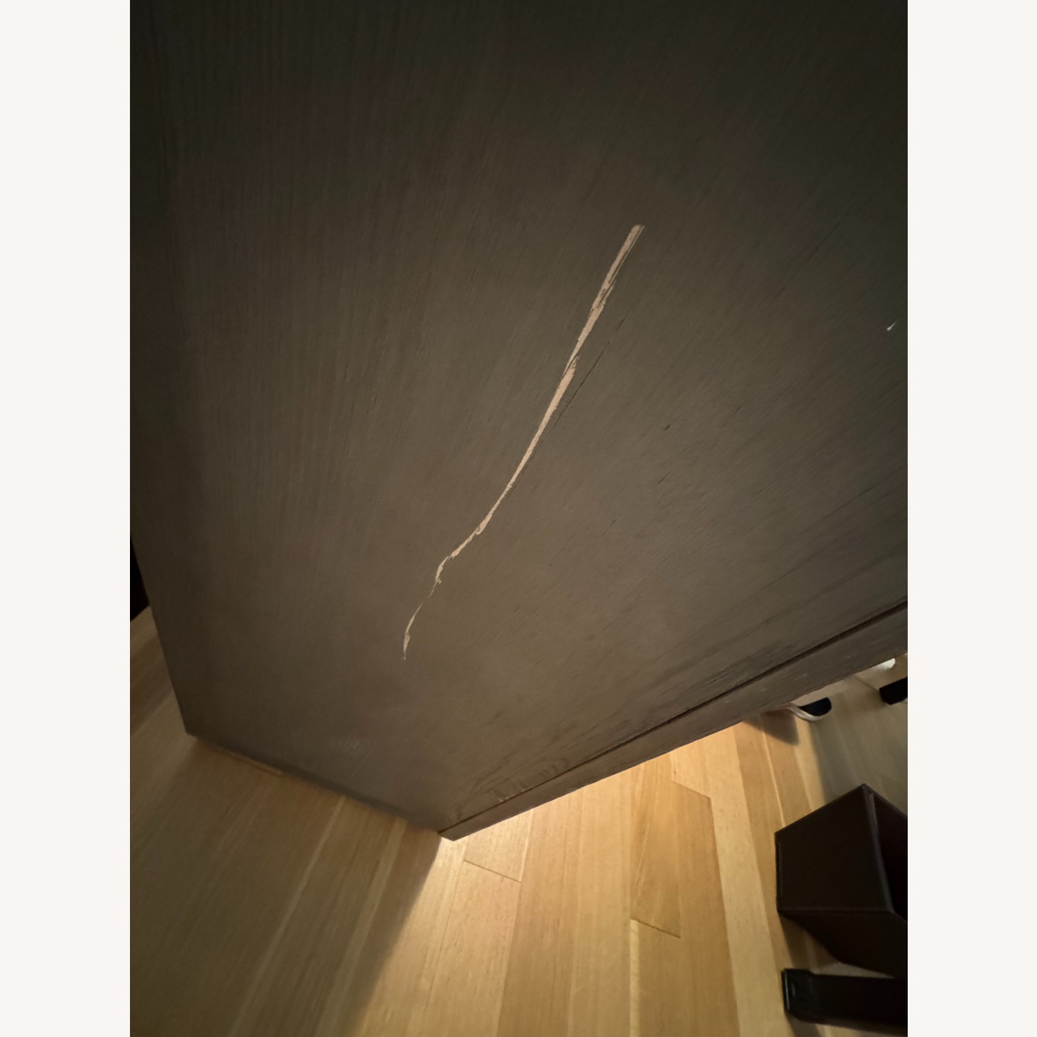 Restoration Hardware Herringbone Dark Gray Wood Armoire - image-4