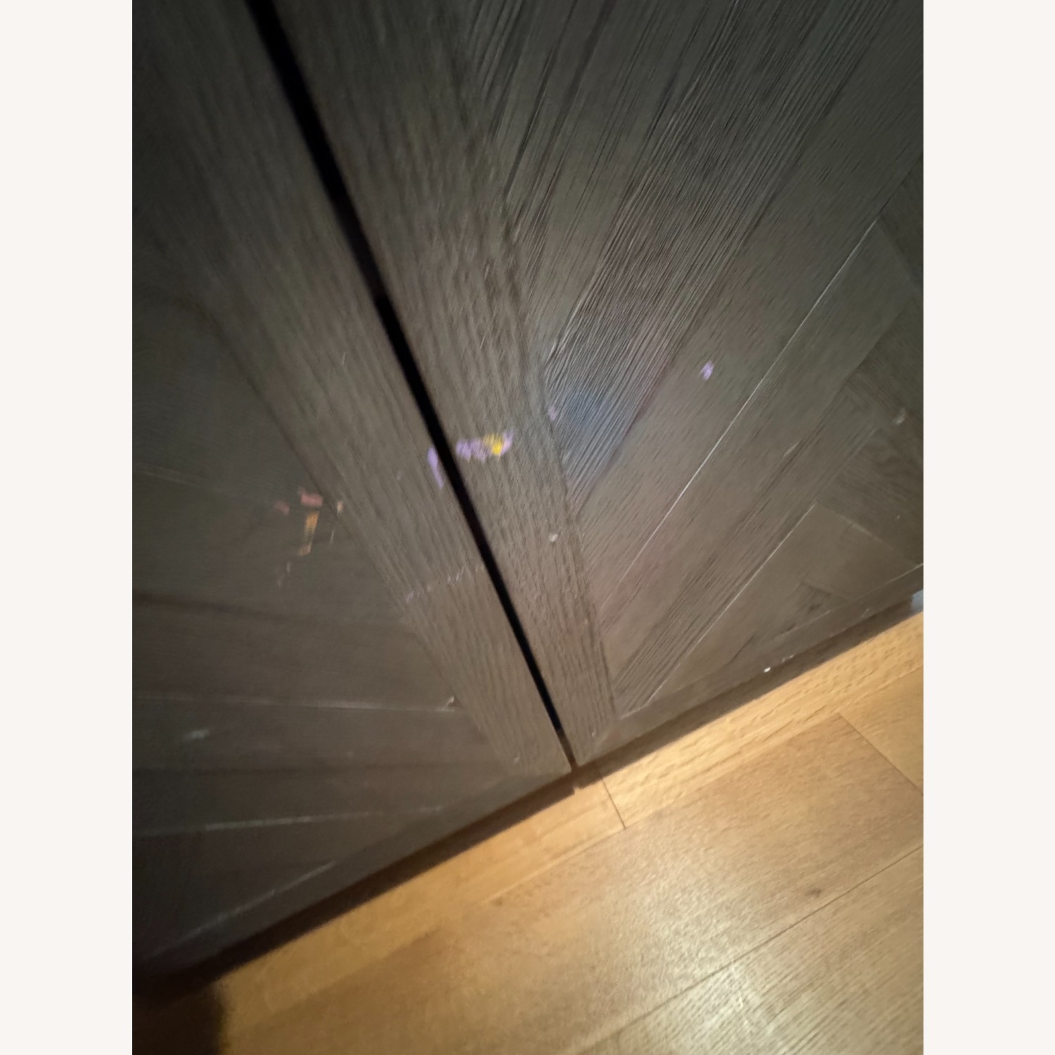 Restoration Hardware Herringbone Dark Gray Wood Armoire - image-5