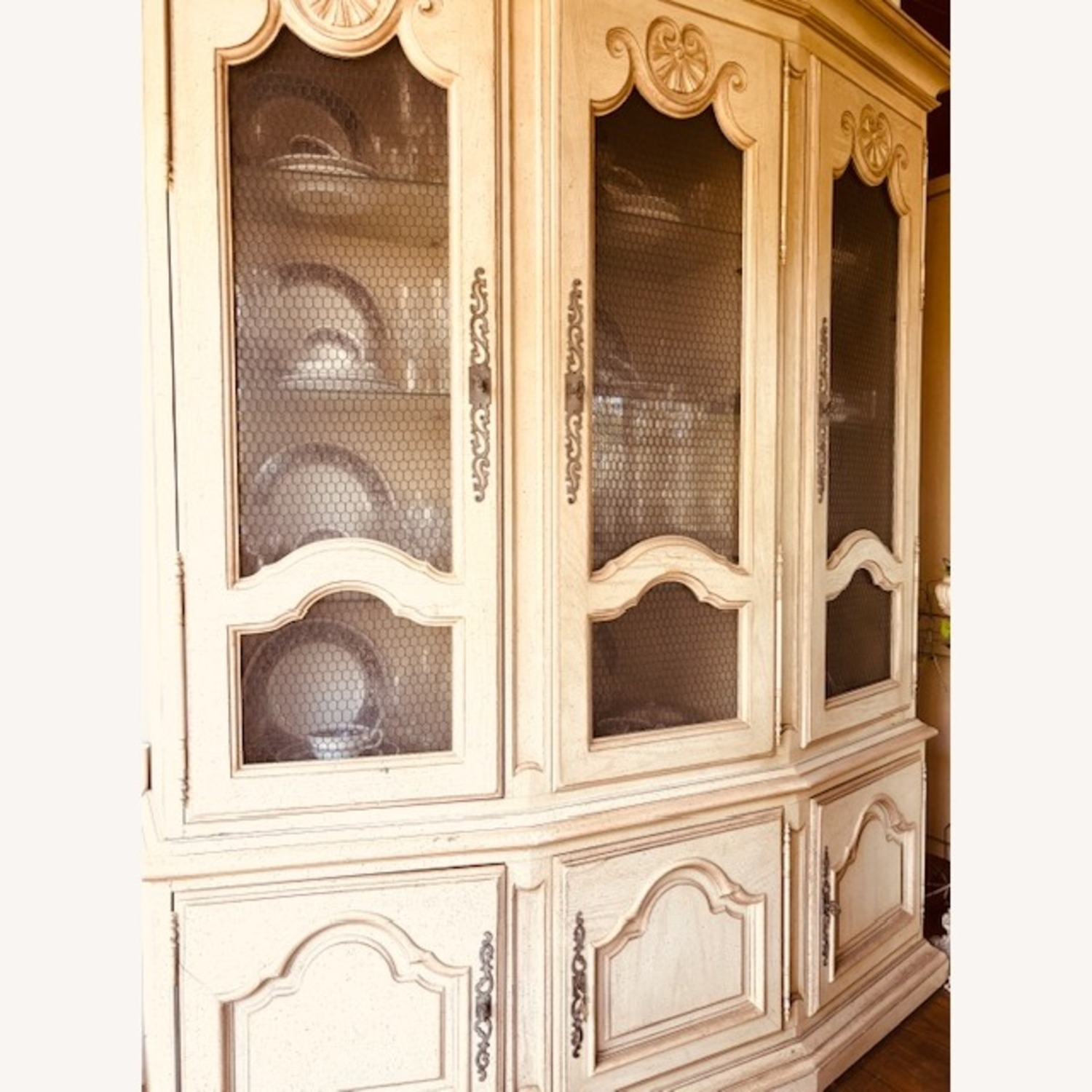 Vintage/Antique Large White Breakfront - image-3