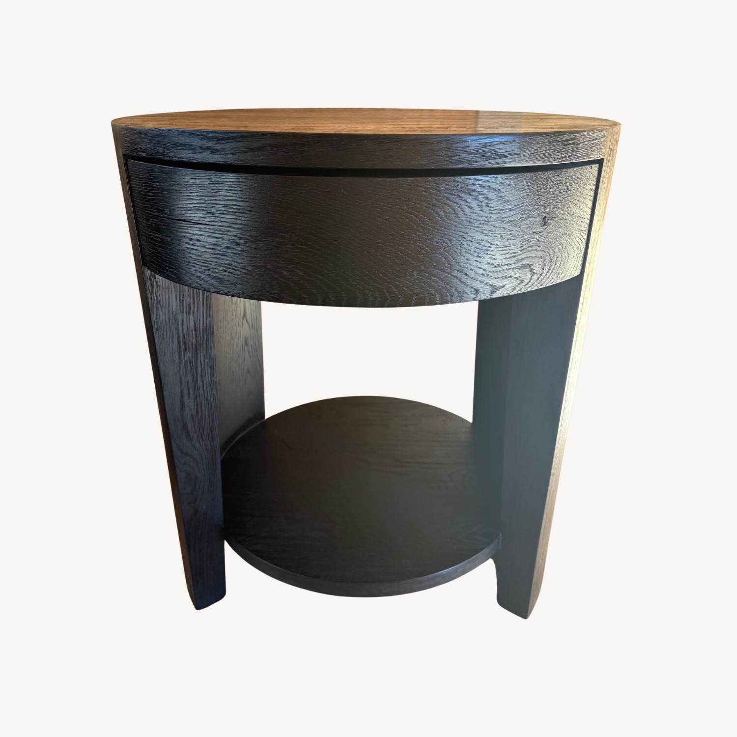 RH Wyeth Oak Round Bedside Tables – Set  - image-6