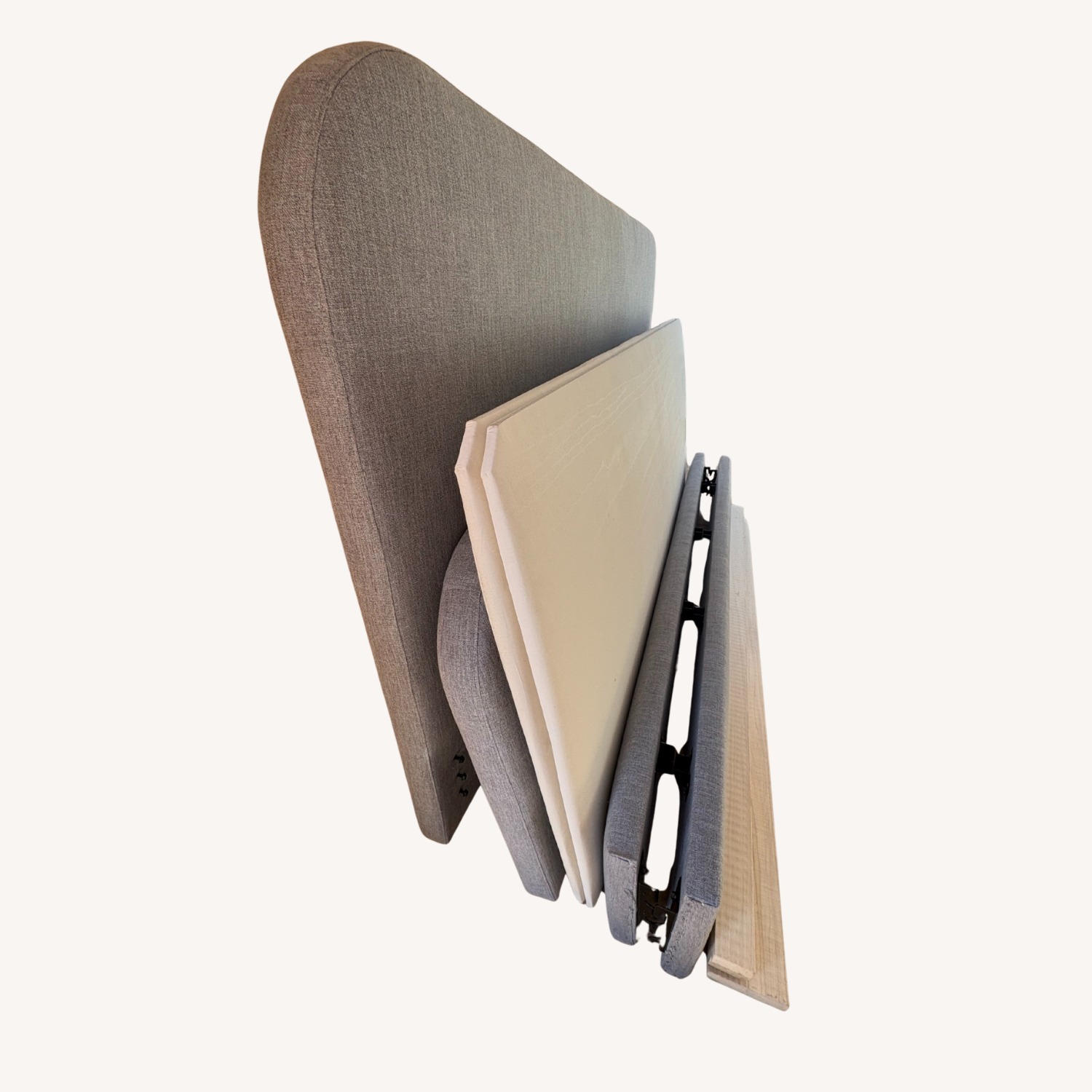 Arhaus Upholstered King Bed – Grey Weave - image-3