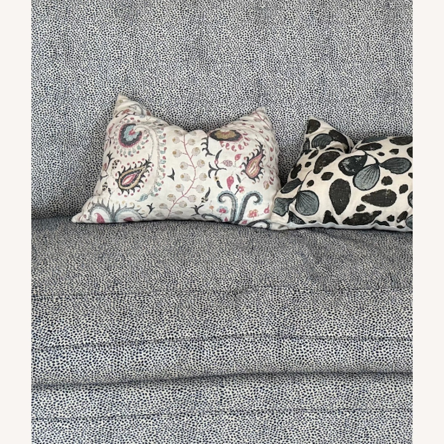 Custom Black & White Scalloped Banquette - image-2