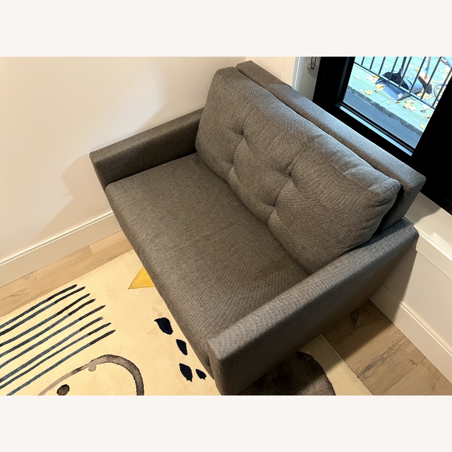 Crate & Barrel Karnes Twin Sleeper Loveseat - image-2