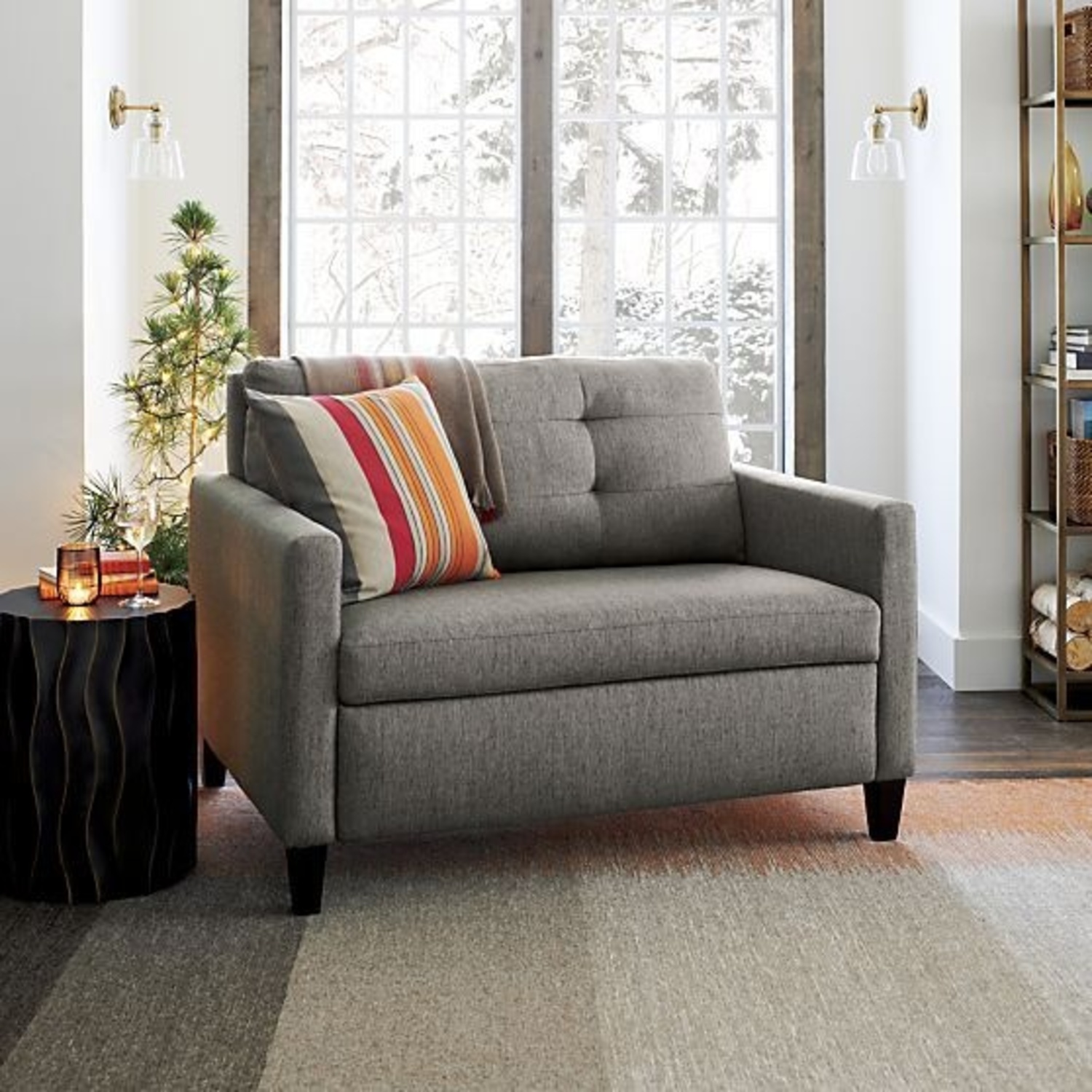 Crate & Barrel Karnes Twin Sleeper Loveseat - image-4