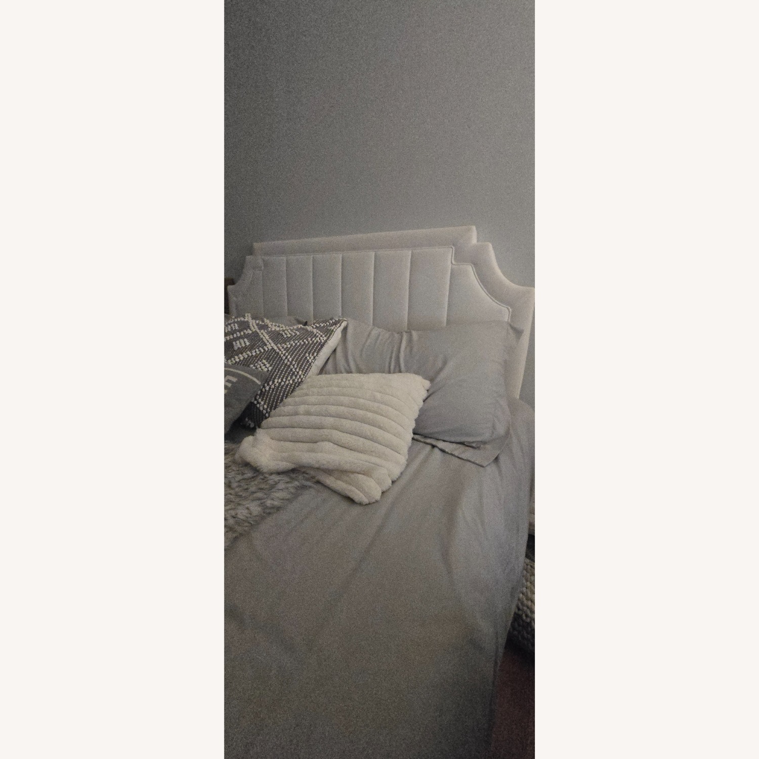 White Microsuede Headboard - image-2