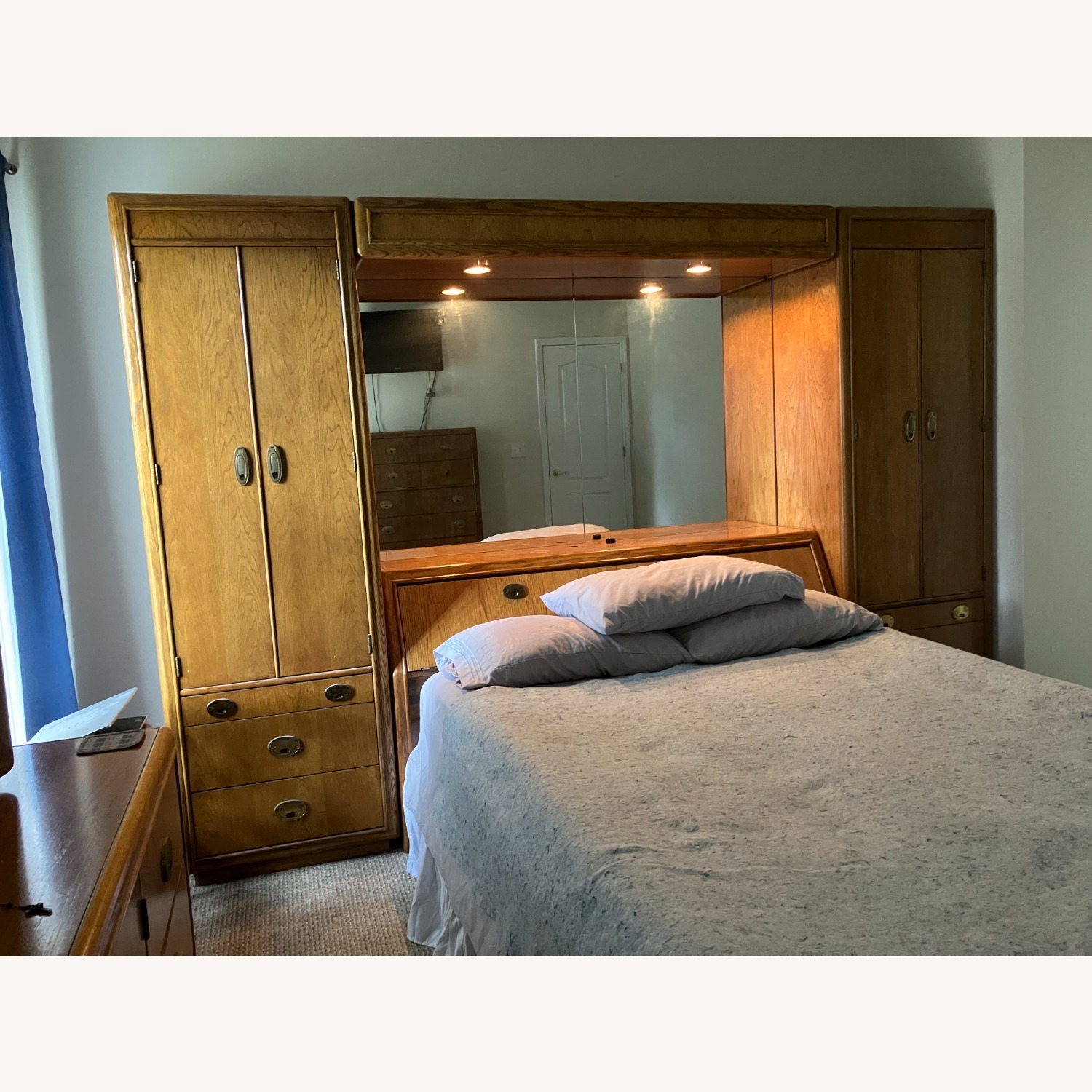 Vintage/Antique Finds Natural Wood Headboard - image-0