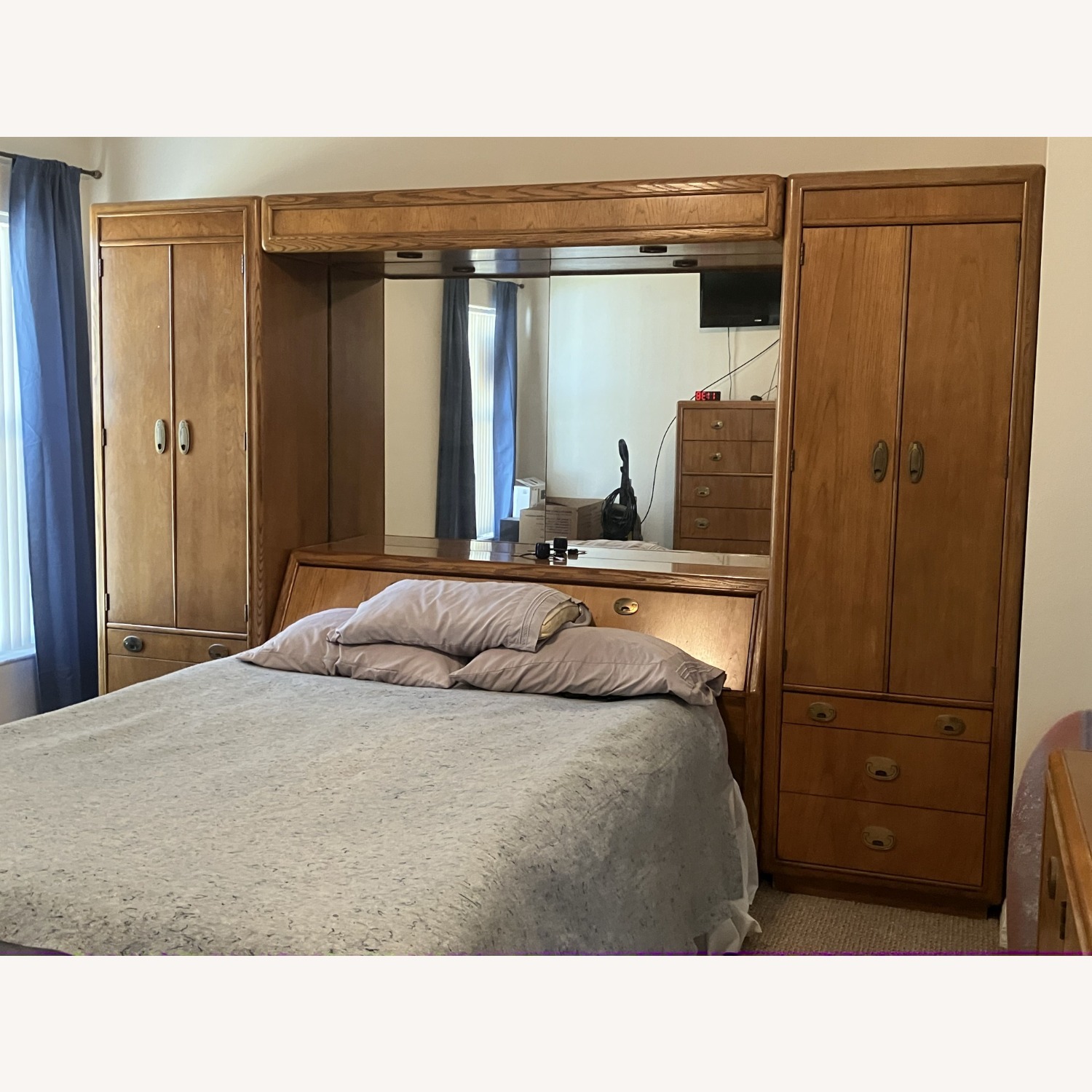 Vintage/Antique Finds Natural Wood Headboard - image-1