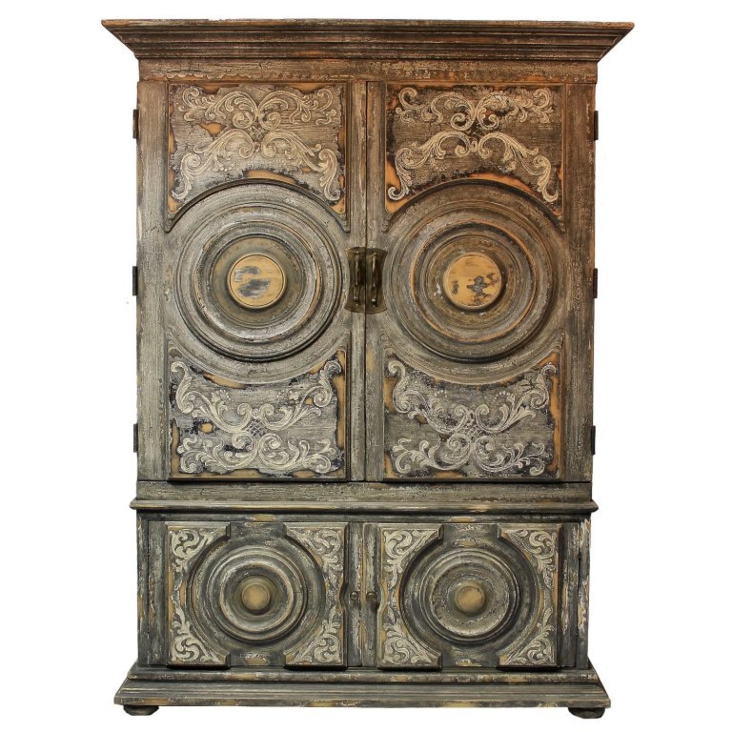 Light Gray Wood Armoire - image-4