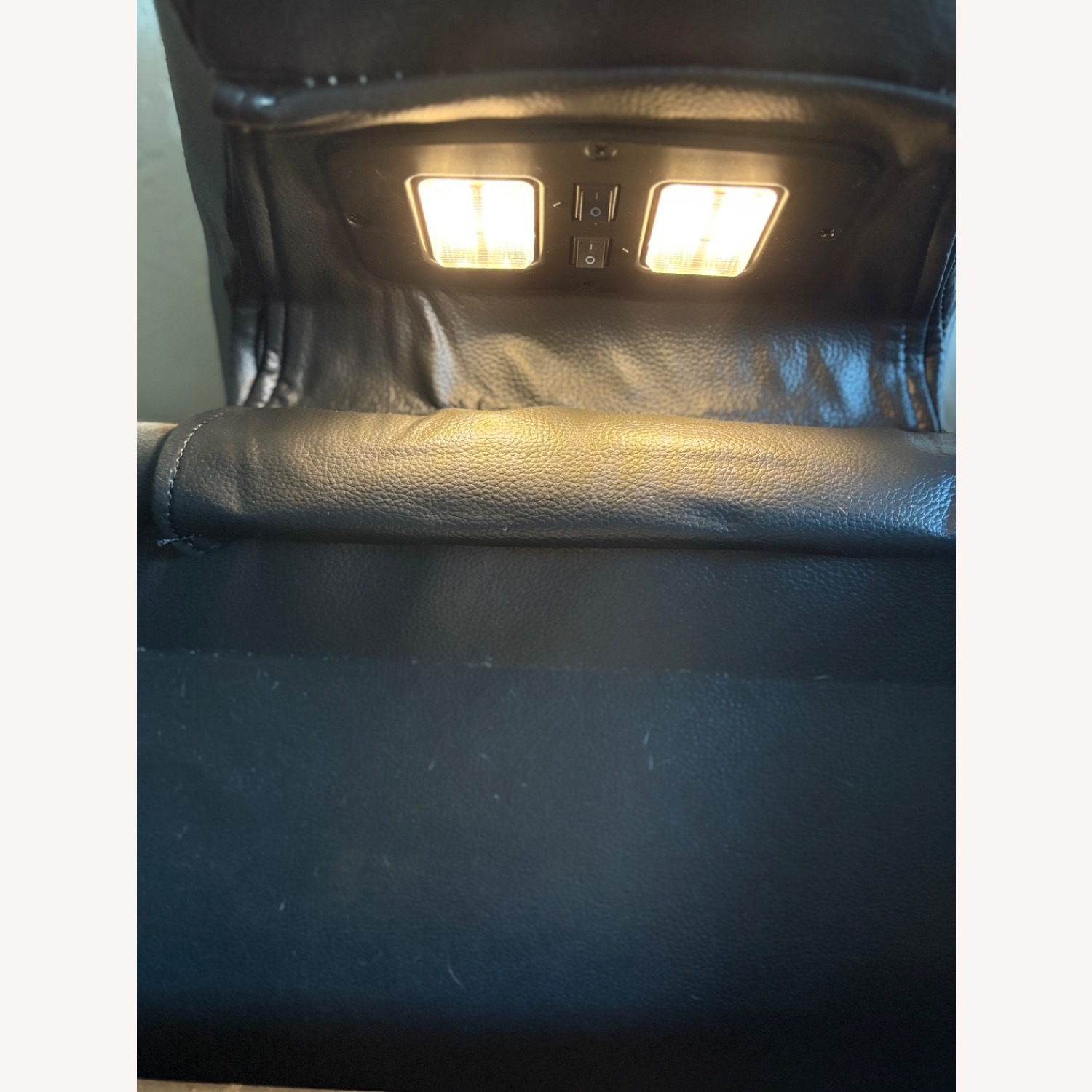 Bob’s Furniture Leather Reclining Sofa - image-7