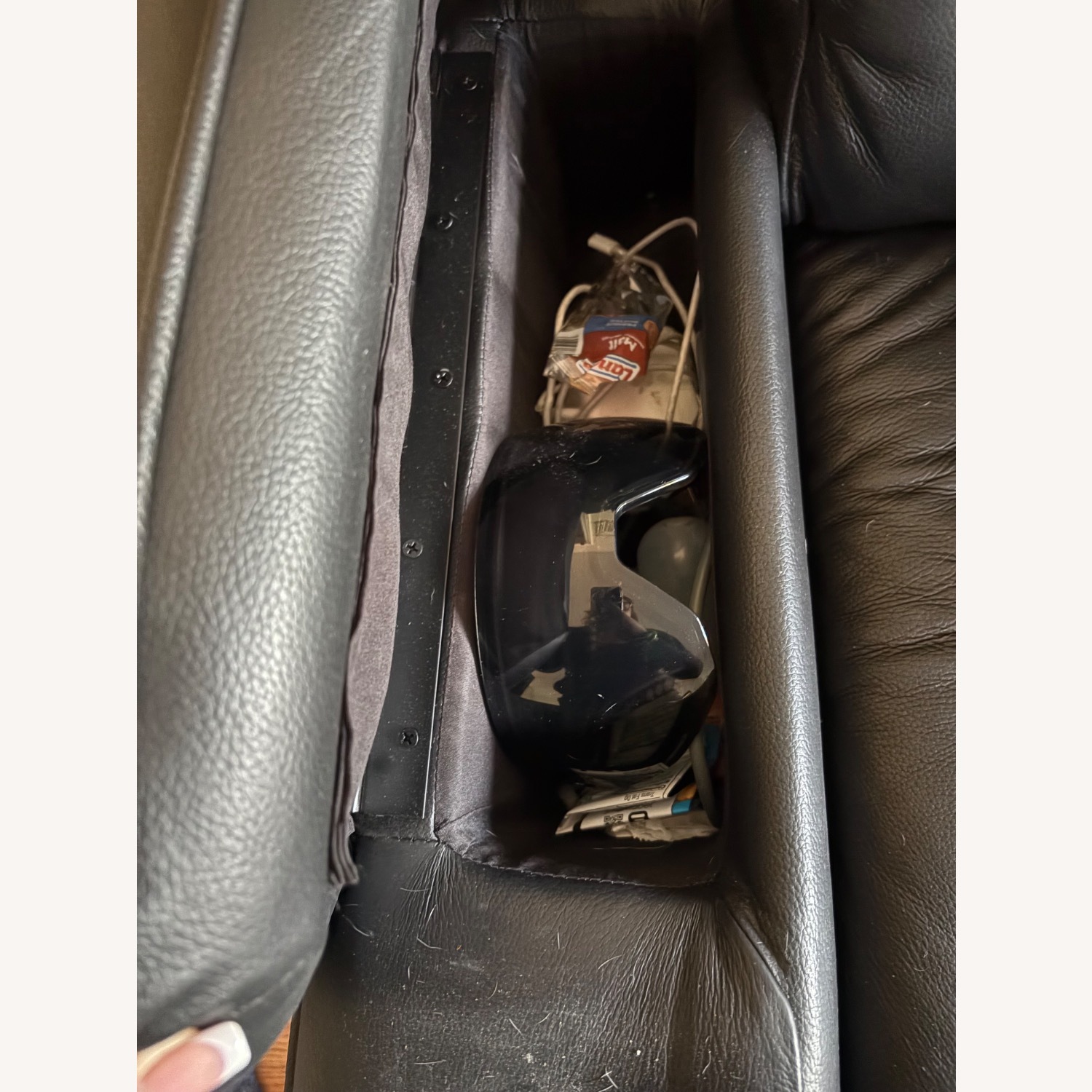 Bob’s Furniture Leather Reclining Sofa - image-3