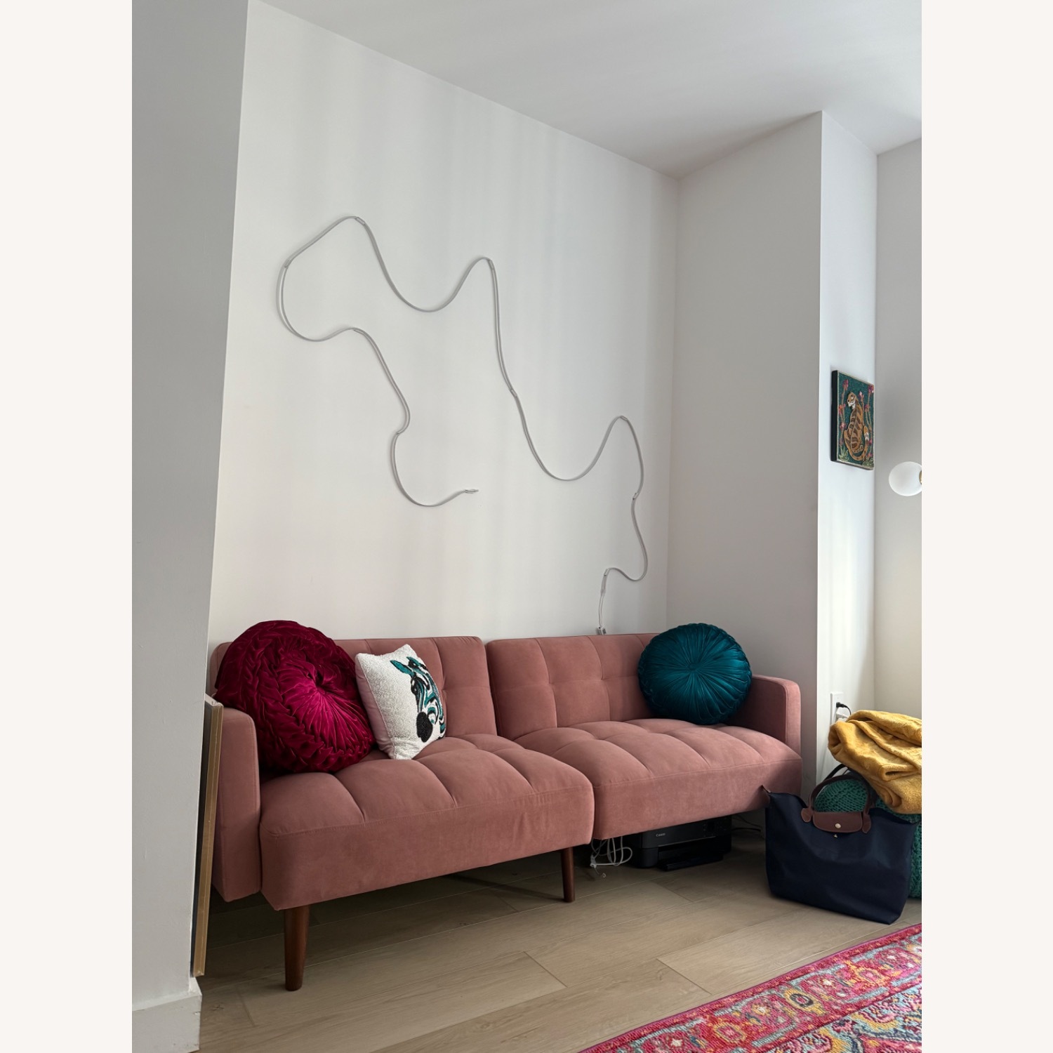 Mopio Pink Futon Sofa - image-2