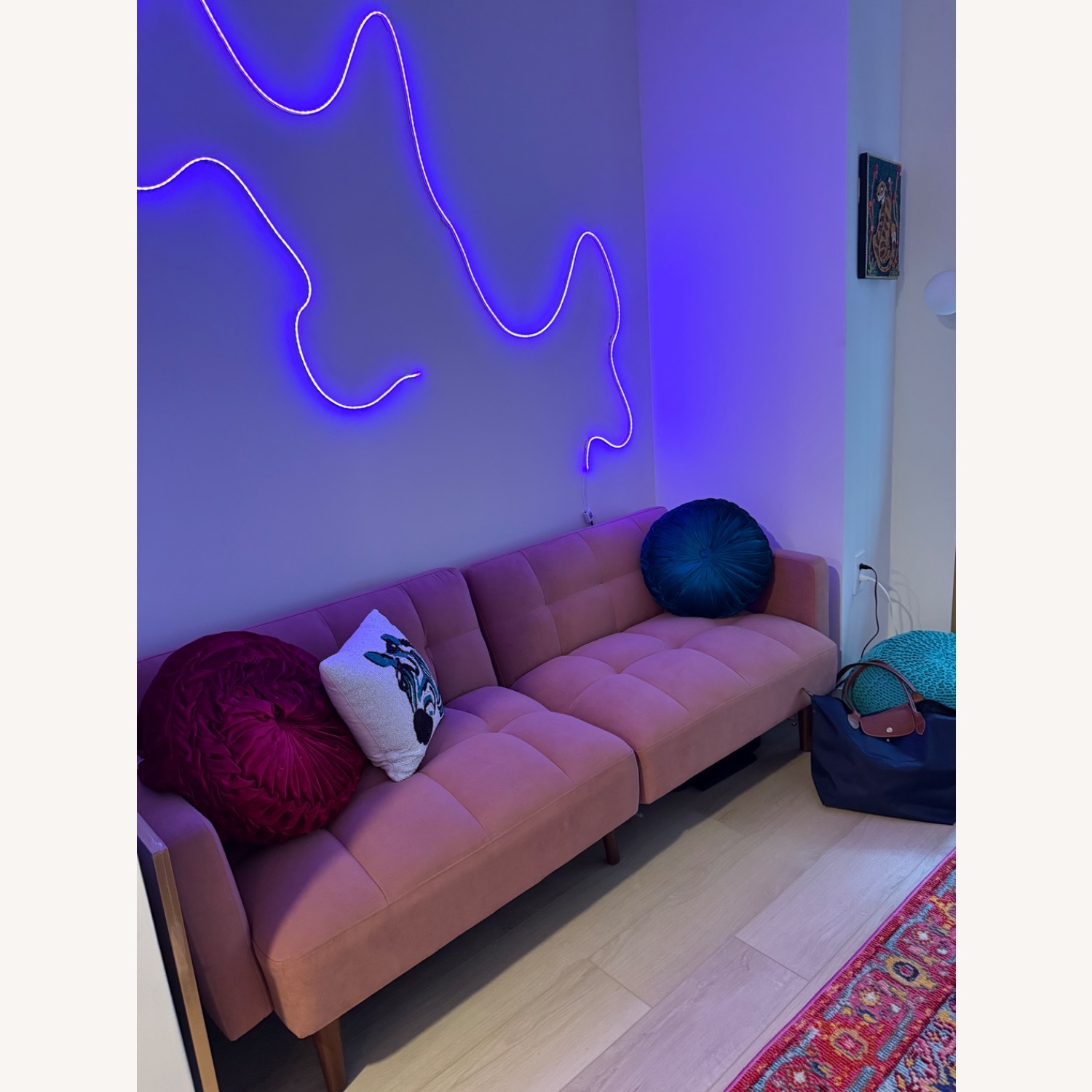 Mopio Pink Futon Sofa - image-3