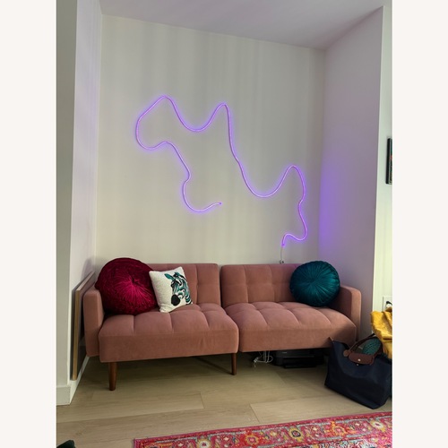 Used Mopio Pink Futon Sofa for sale on AptDeco