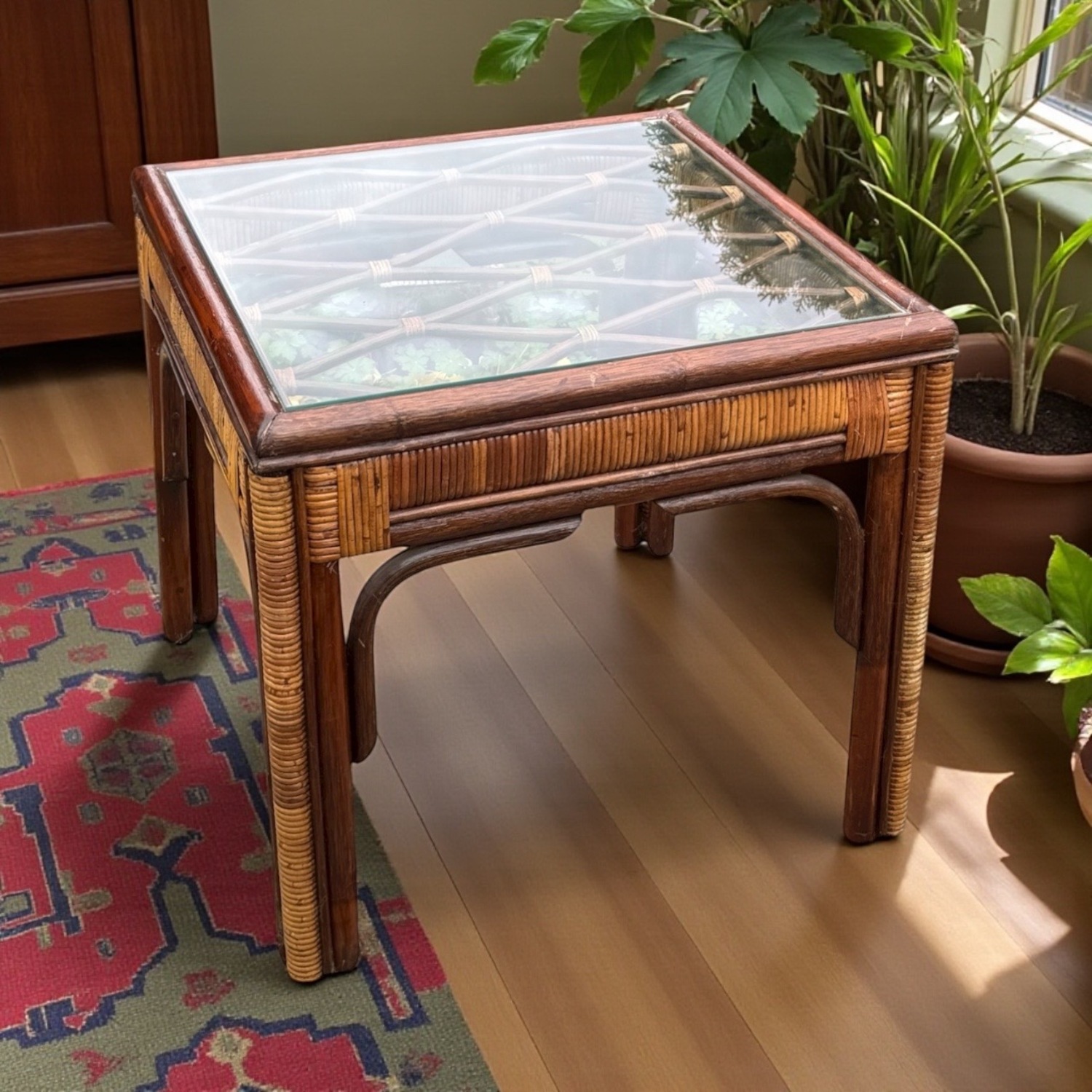 Vintage/Antique Finds Light Brown Side Table - image-3